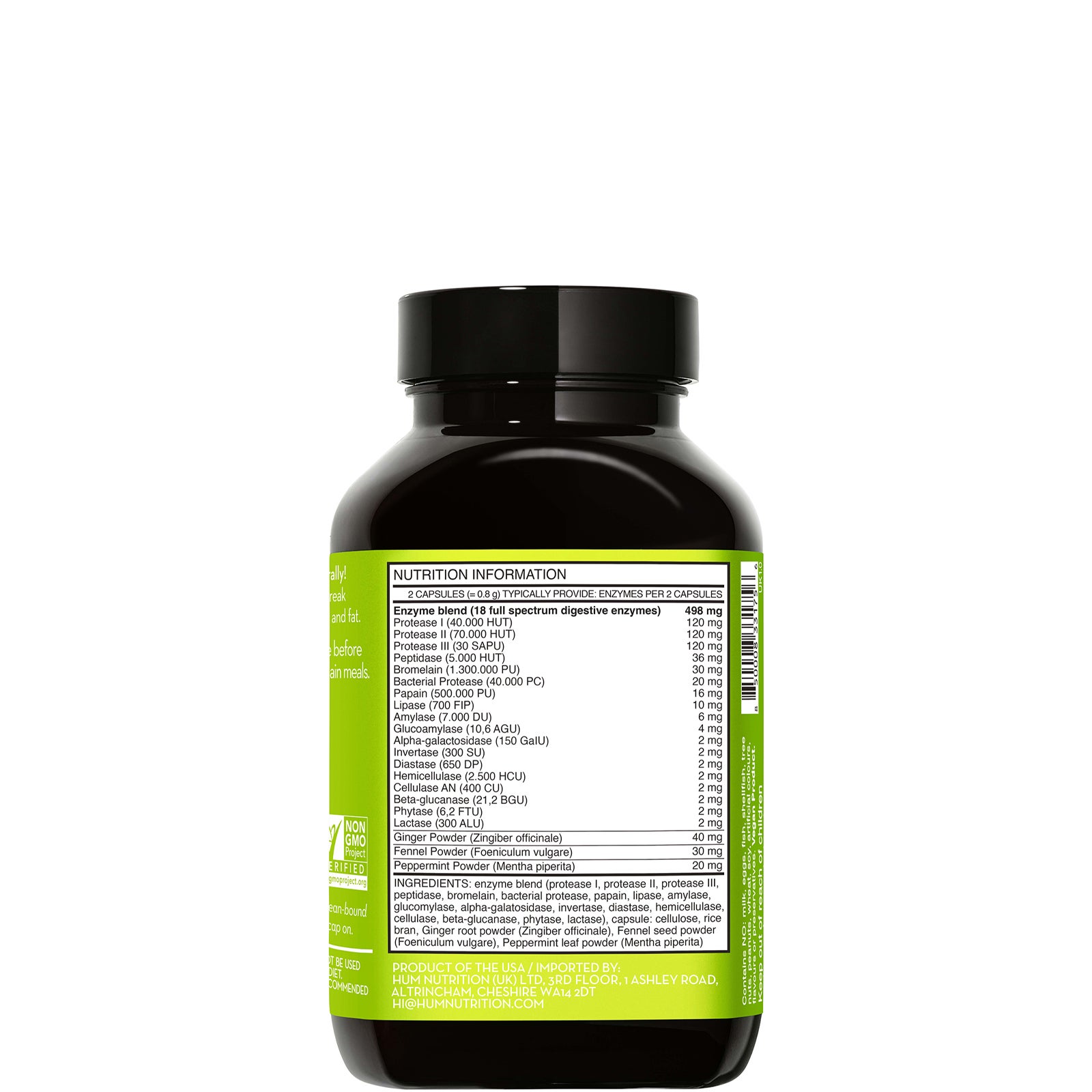 HUM Nutrition Flatter Me Healthy Digestion Supplement (60 Vegan