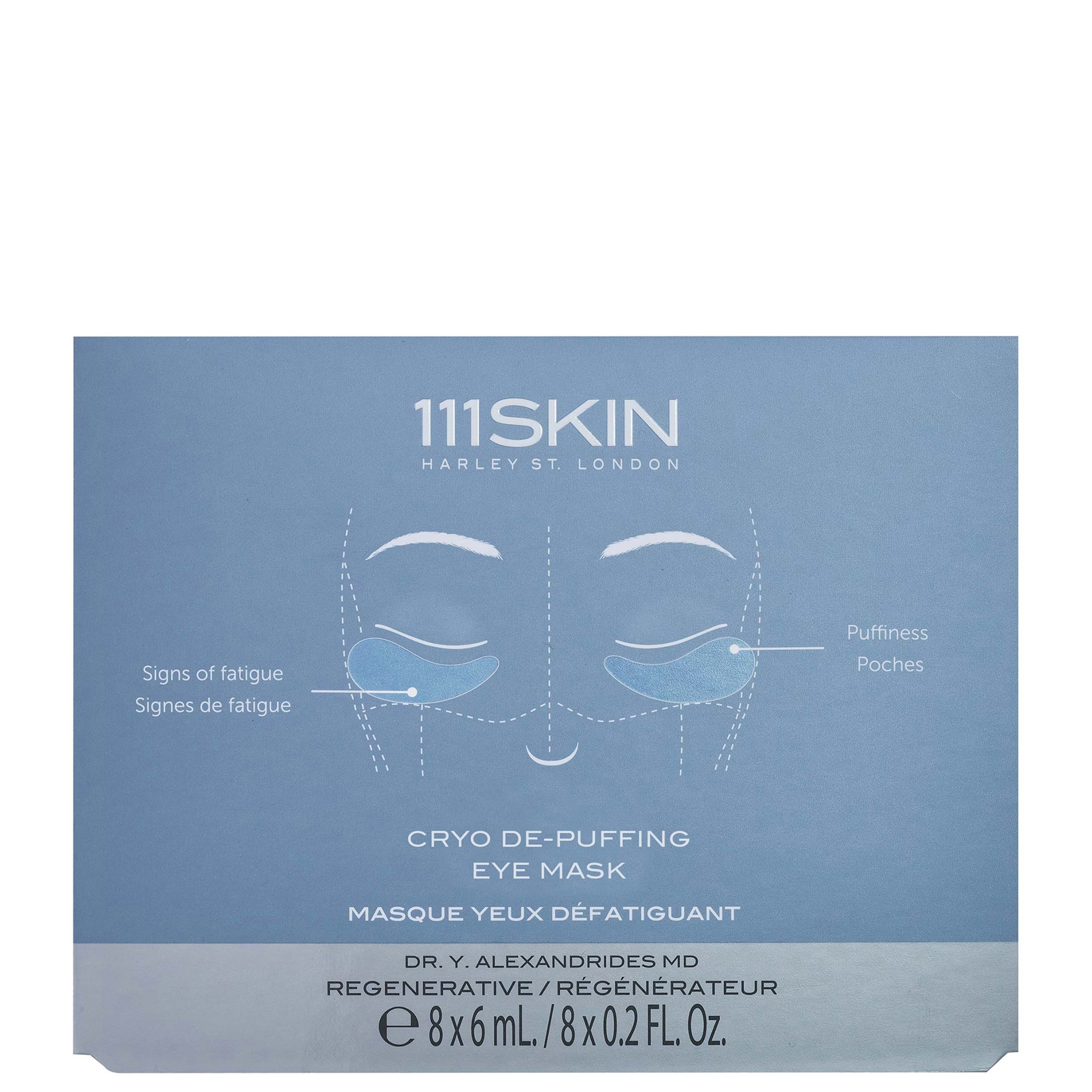 cult 111SKIN Cryo De-Puffing Eye Mask (Pack of 8)
