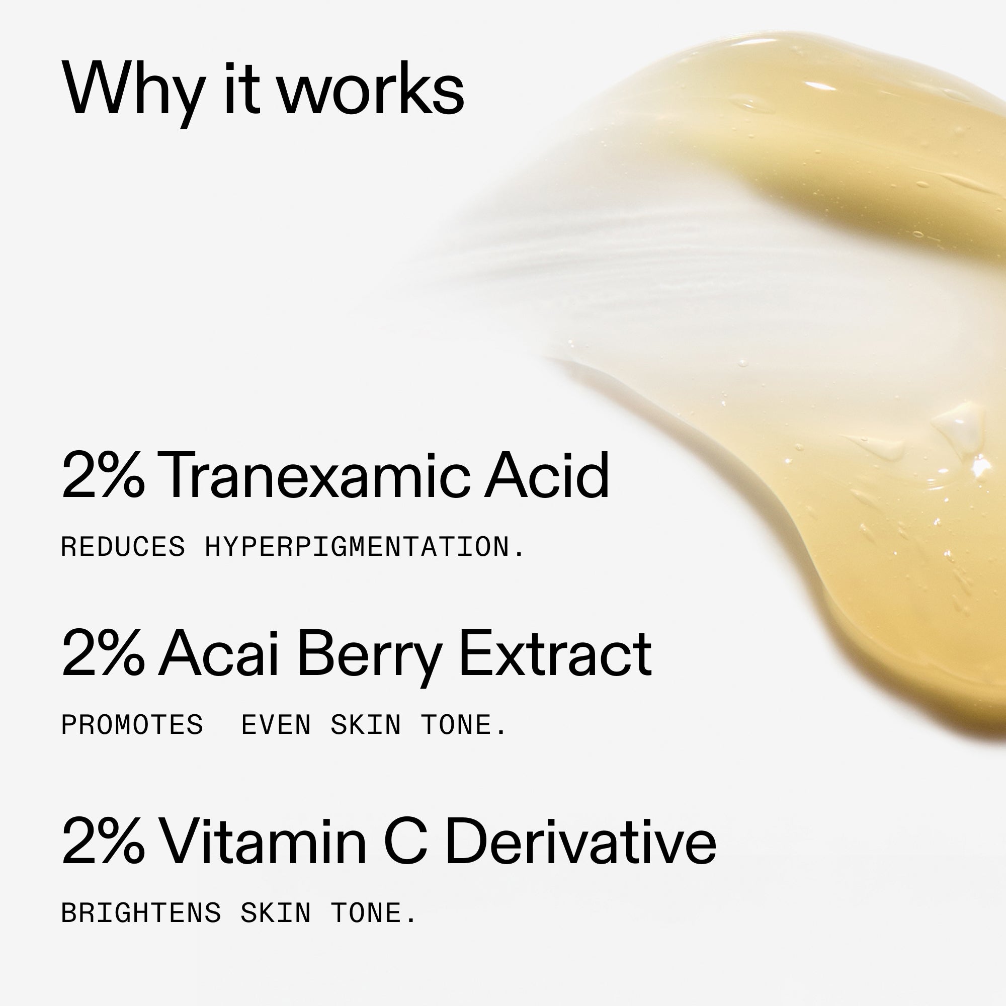 Crème éclaircissante WhiteSilk à L'acide Tranexamique 6%, Vit B3, Bakuchiol (2x30ml)