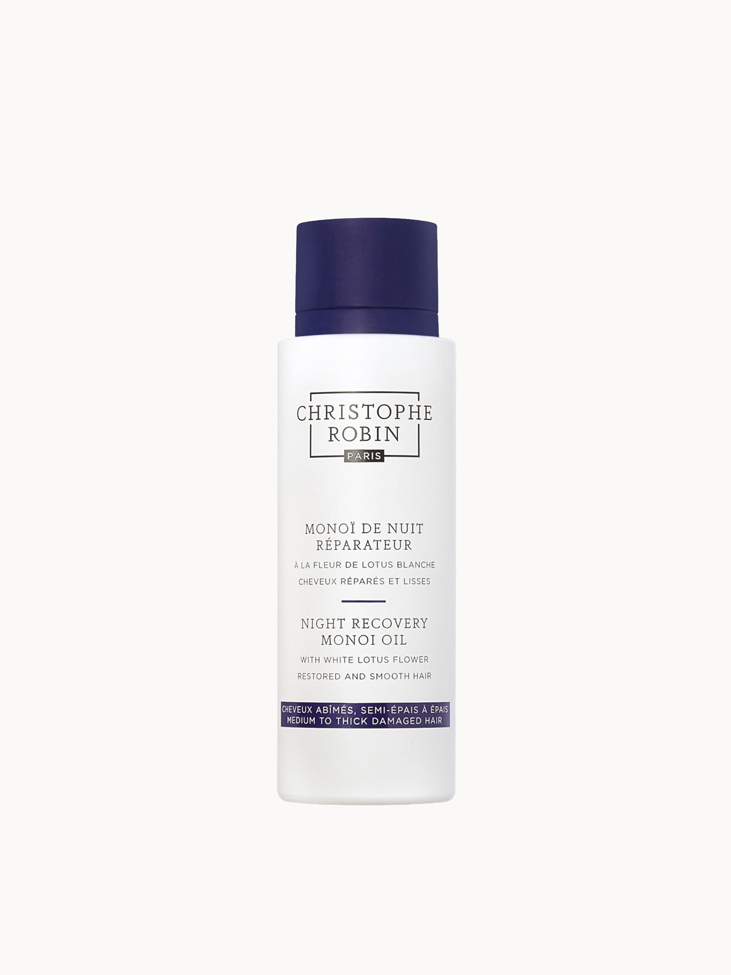 Christophe Robin Night Recovery Monoï Oil with White Lotus Flower 92ml