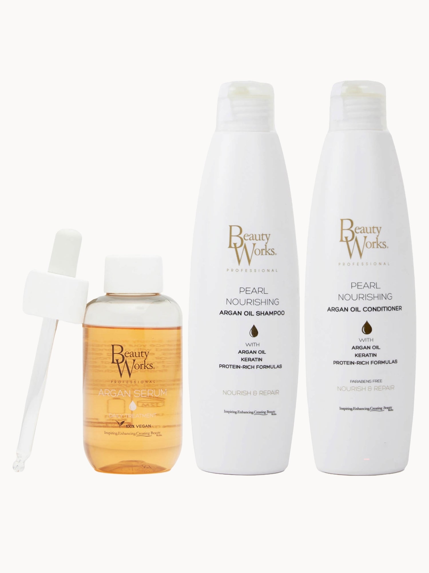 Beauty Works Pearl Nourishing Argan Oil Trio