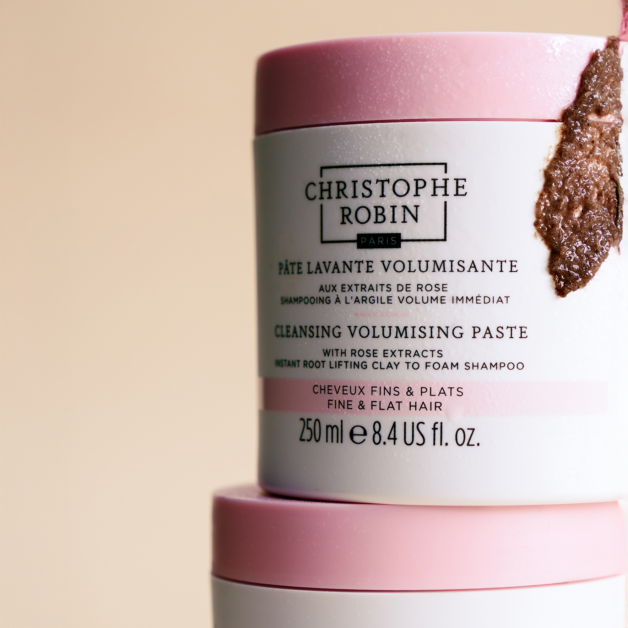 Cleansing Volumizing Paste with Rose Extracts 250ml | Christophe Robin