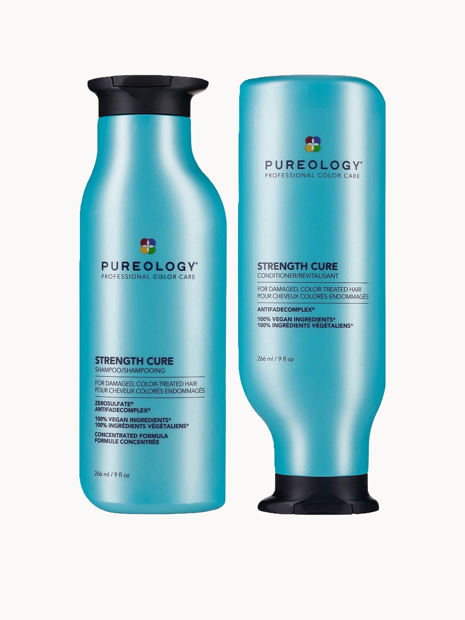 Pureology: Pureology Strength Cure Shampoo and Conditioner Bundle for Damaged Hair, Sulphate Free for a Gentle Cleanse with Vegan Formulas