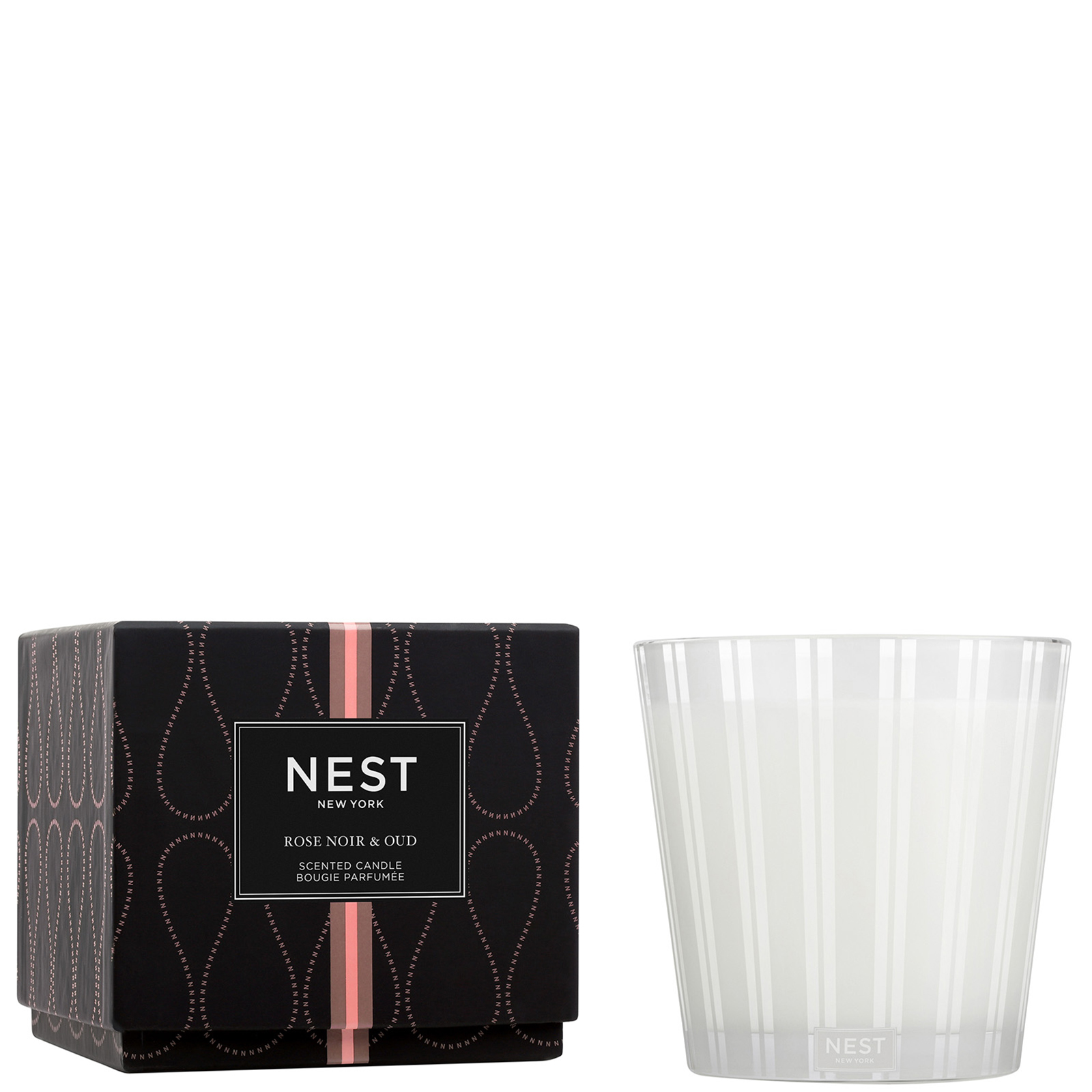 cult NEST New York Rose Noir and Oud 3-Wick Candle 600g