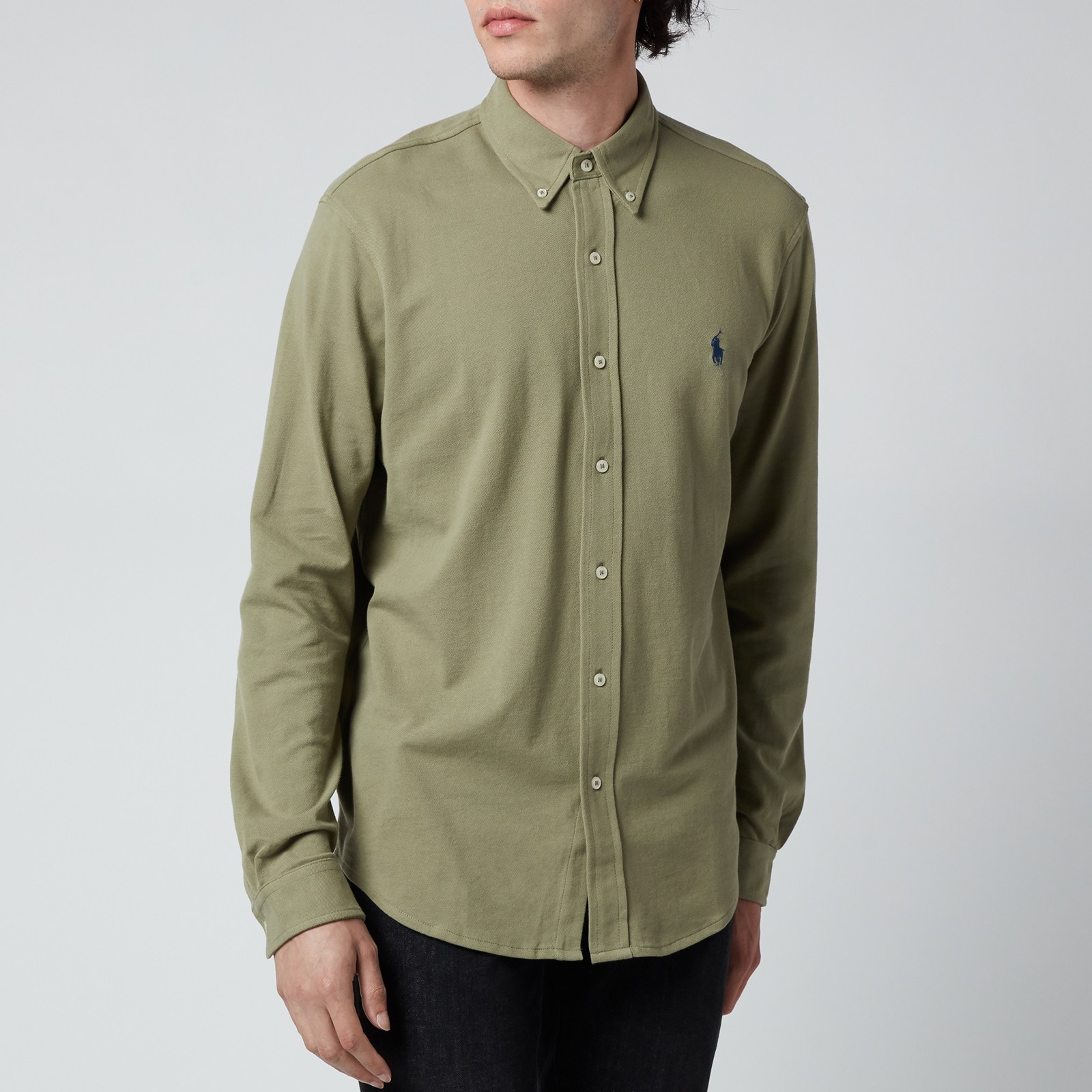 Polo Ralph Lauren Men's Featherweight Mesh Shirt - Sage Green - S | Coggles