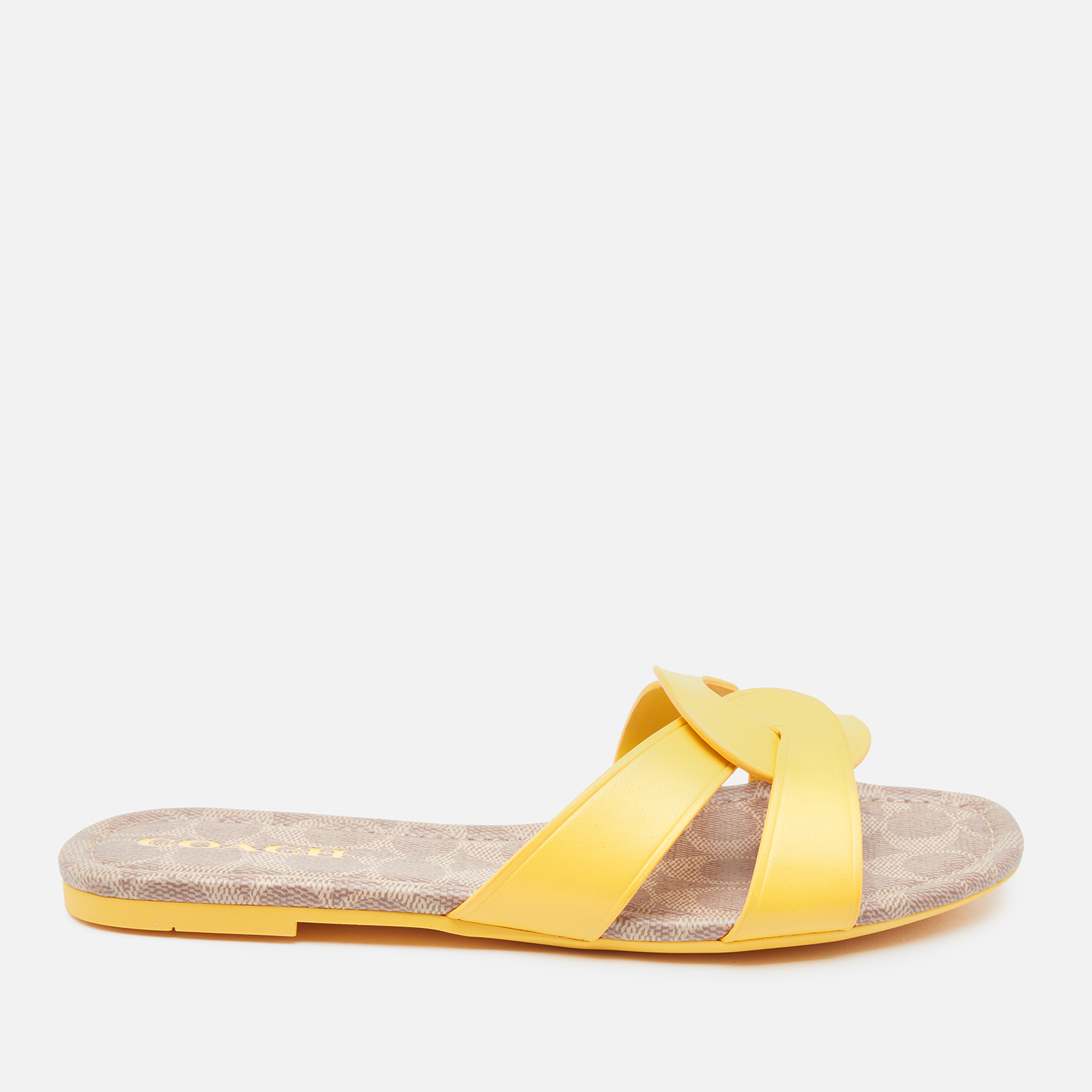 Coach Women's Essie Leather Sandals - Bright Yellow - UK 3