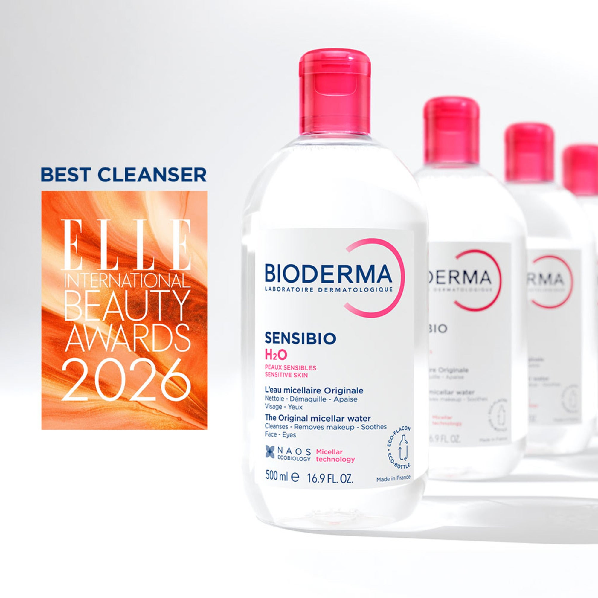 Bioderma Sensibio H2O Micellar Water Duo 16.9 oz (Worth $40.00