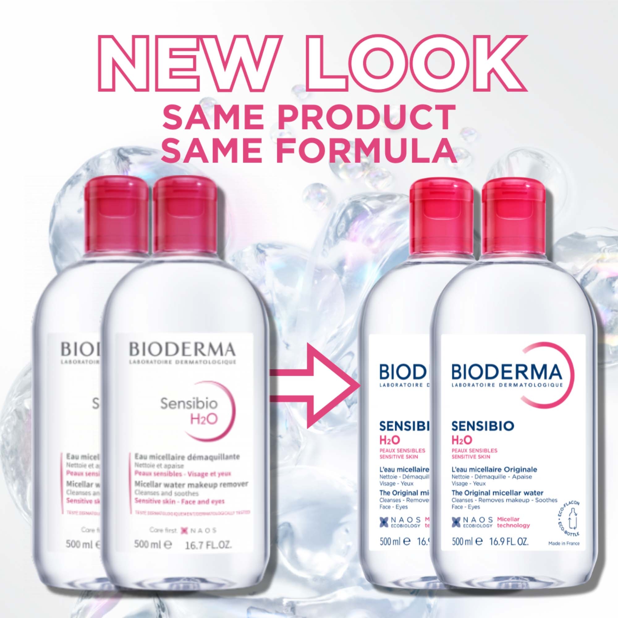 Bioderma Sensibio H2O Micellar Water Duo 16.9 oz (Worth $40.00