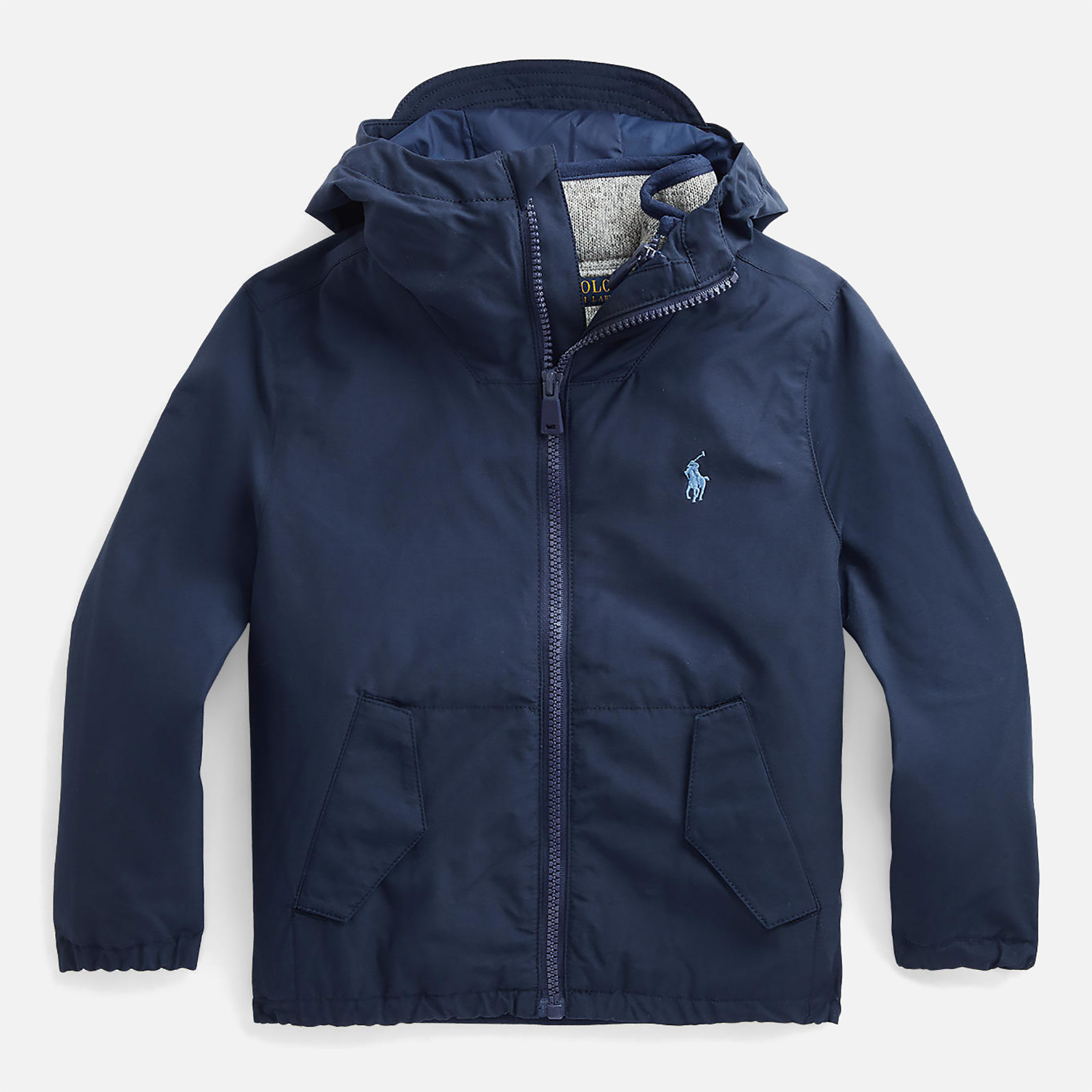 Polo Ralph Lauren Big unisex P- Layer 1 Water-Repellent Hooded Jacket - Newport Navy - Size L (14/16)