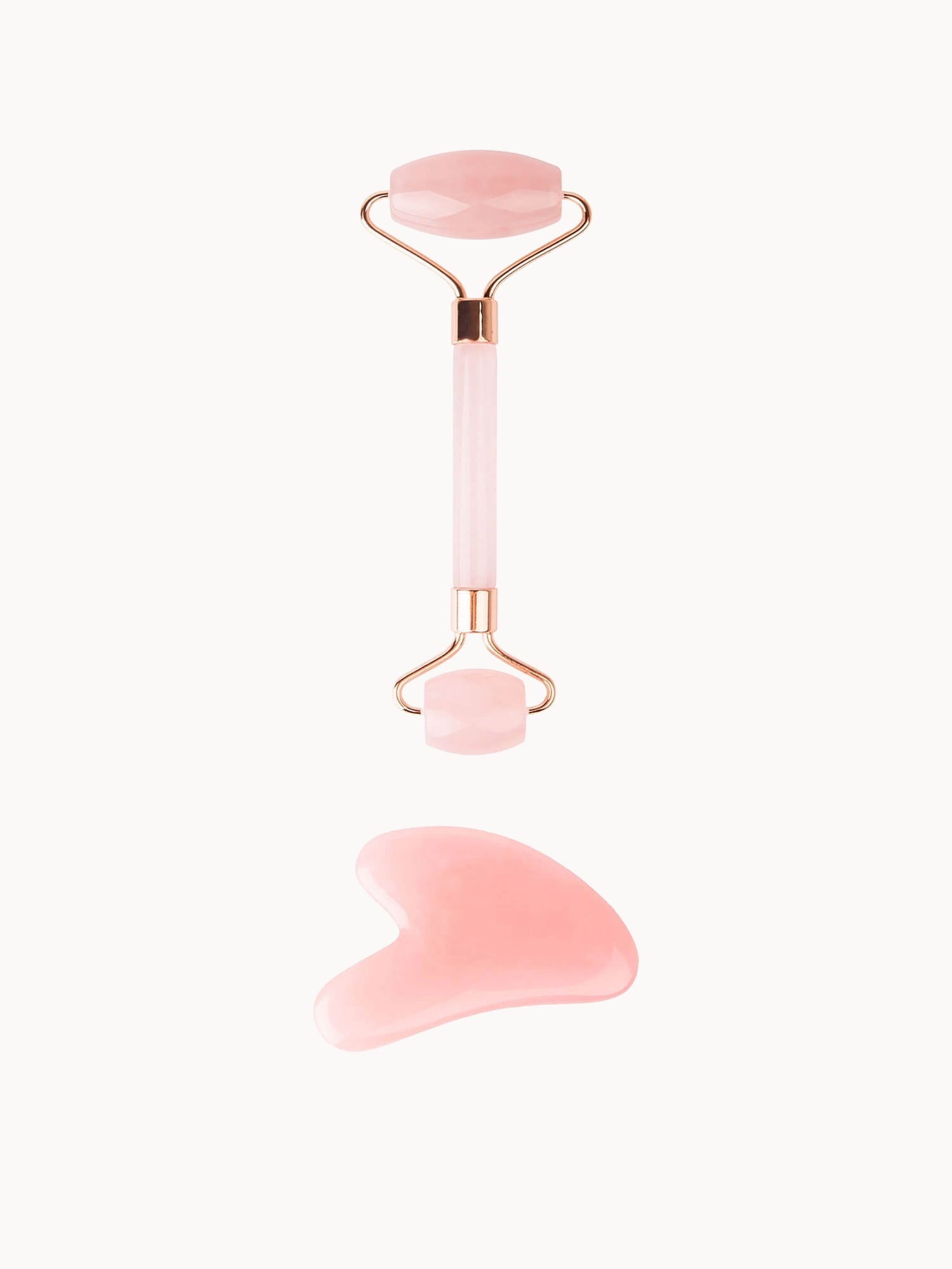 Set Gua Sha + Rouleau Quartz Rose