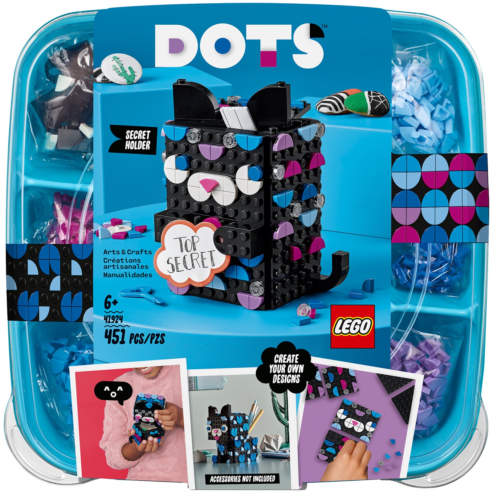 LEGO DOTS: Secret Holder Cat Room Décor Ideas: Set (41924)