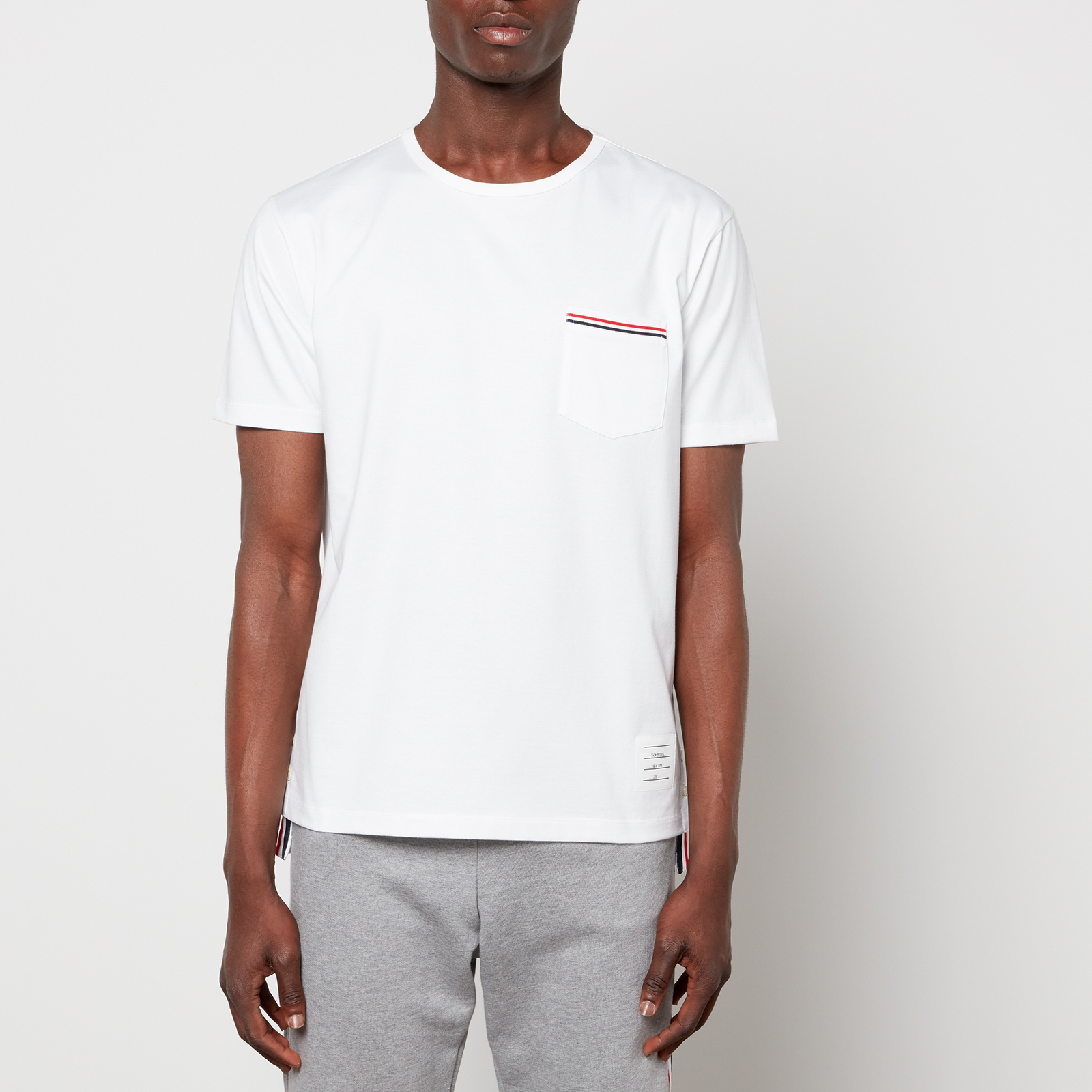 Tシャツ・カットソー THOM BROWNE Men T-shirt White MJS253AJ0138 100 THOM BROWNE(トムブラウン) Tシャツ・カットソー(メンズ) - 海外
