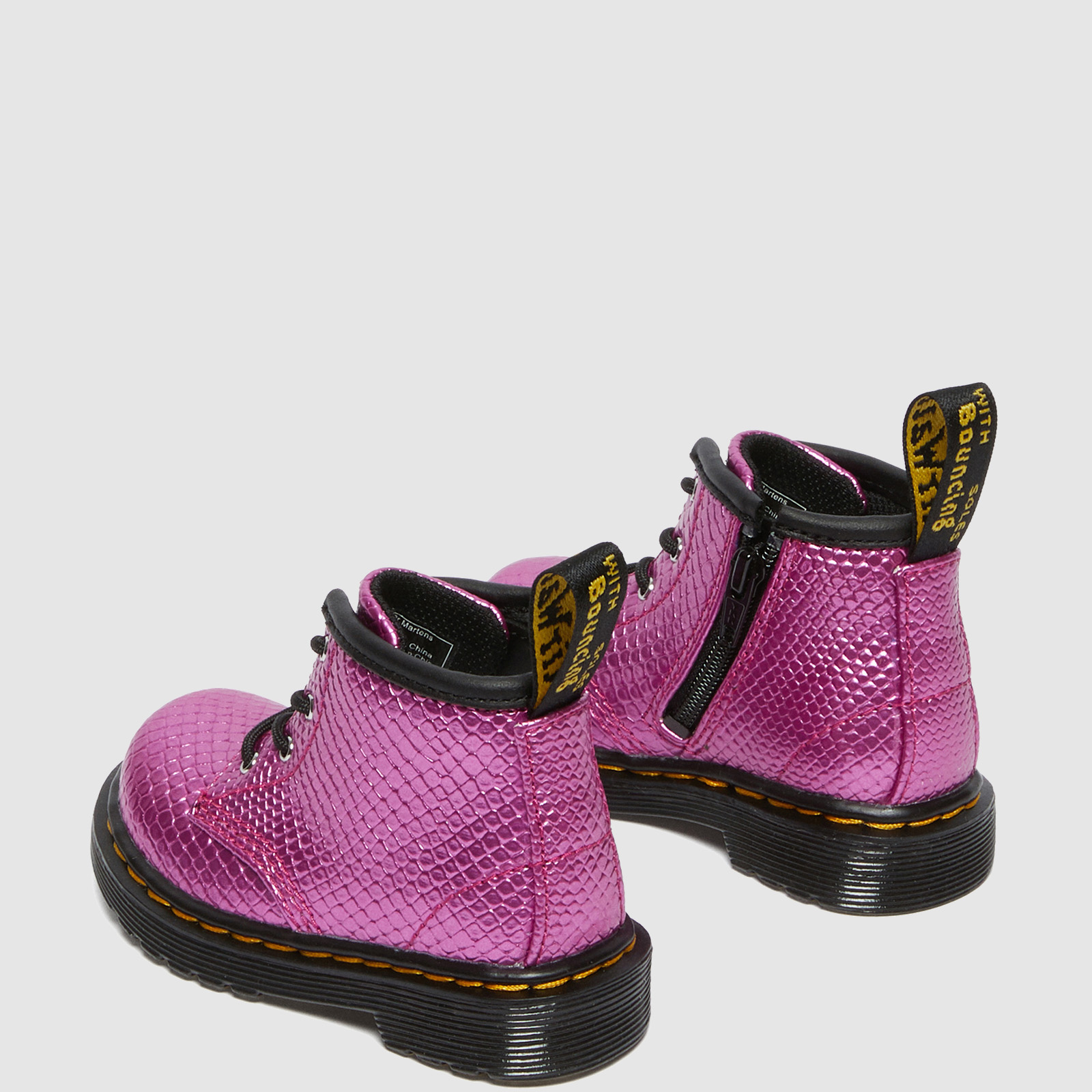 Glitter Light Pink Dr Martens Toddler Martens Babies' 1460 Patent