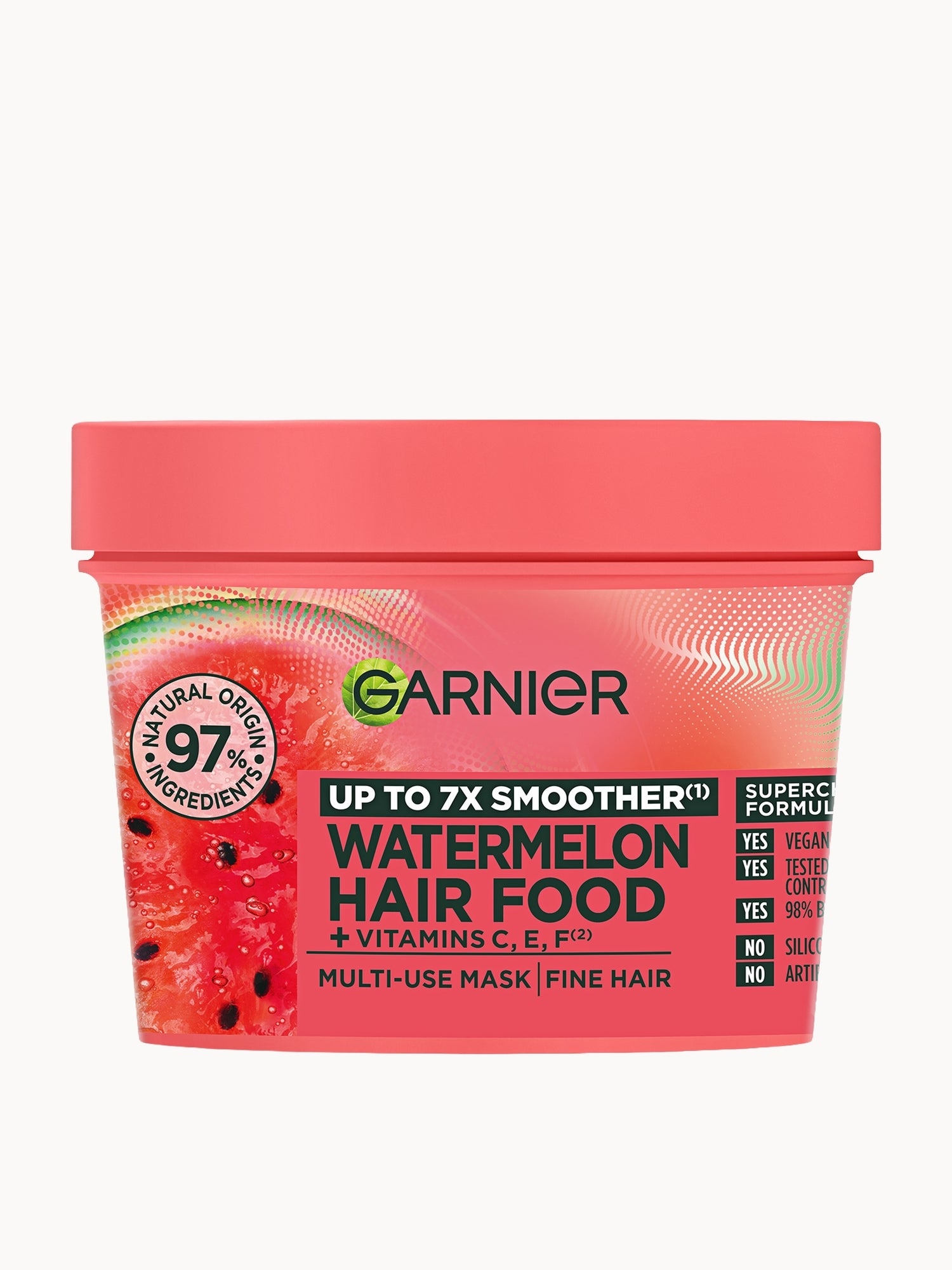 Garnier Hair Food Multi-Use Mask, Watermelon, Plump Fine Hair 400ml