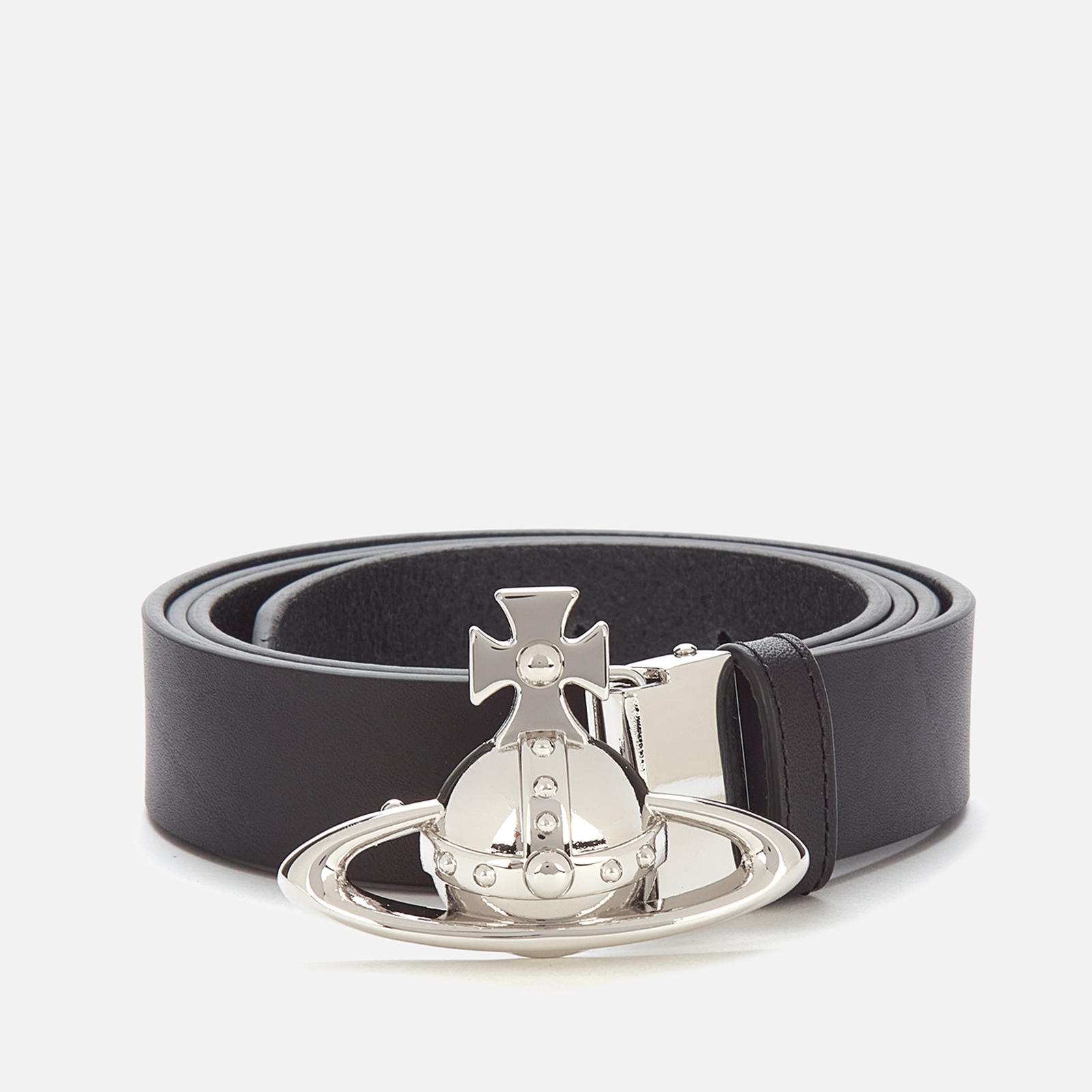 Vivienne Westwood Women's Orb Buckle Palladium Belt - Black