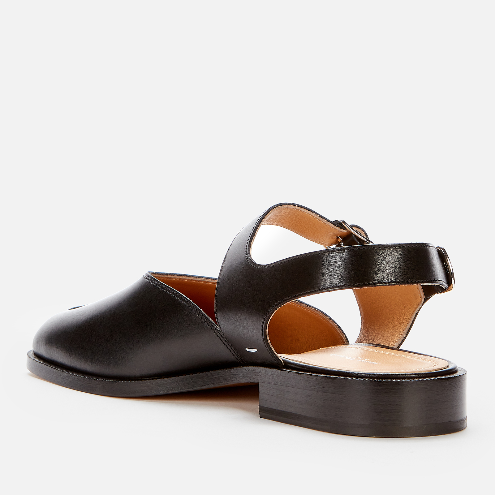 Maison Margiela Tabi Leather Sandals | Black | FARFETCH CA