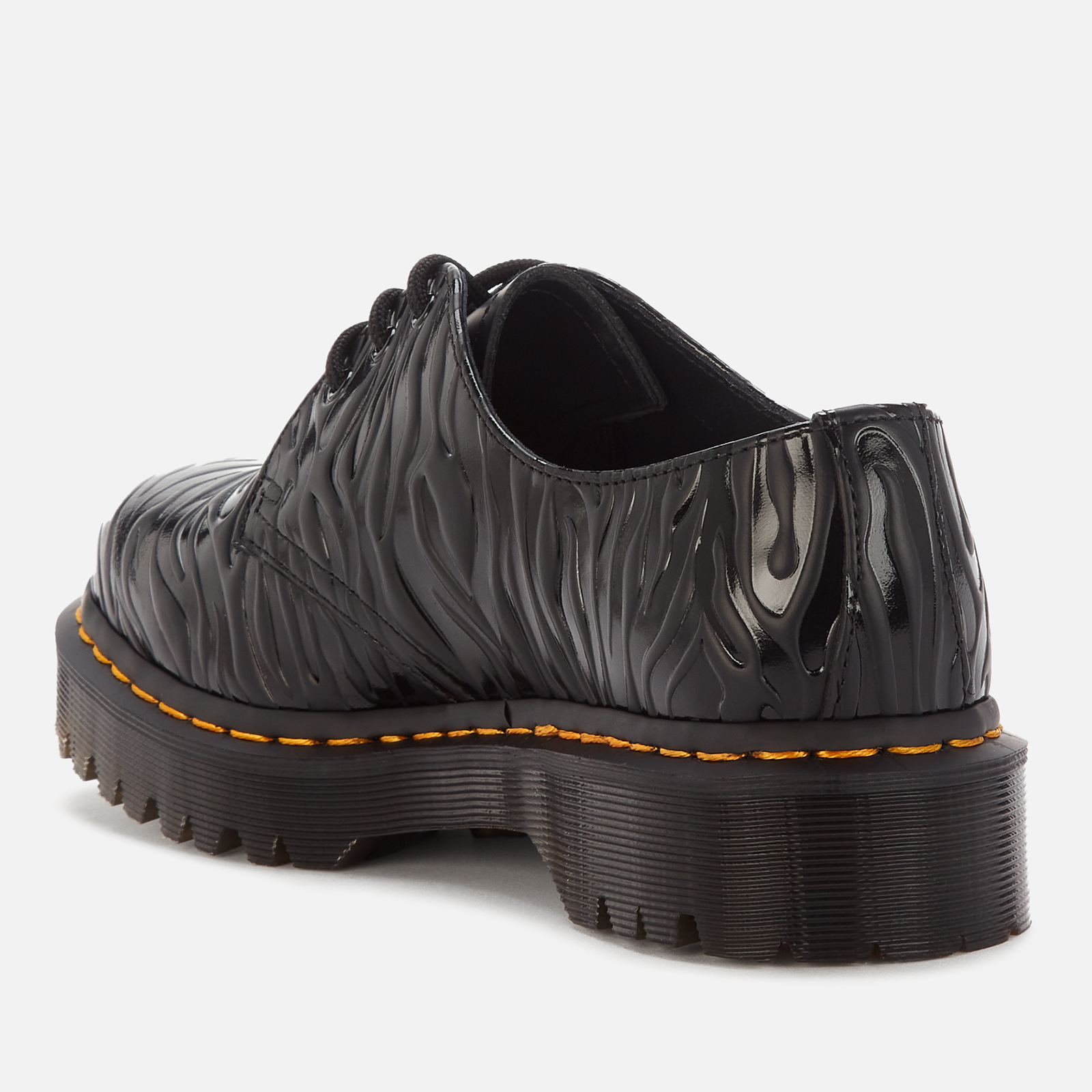 Dr. Martens Bex 1461 Zebra Gloss Emboss Leather Oxford Black