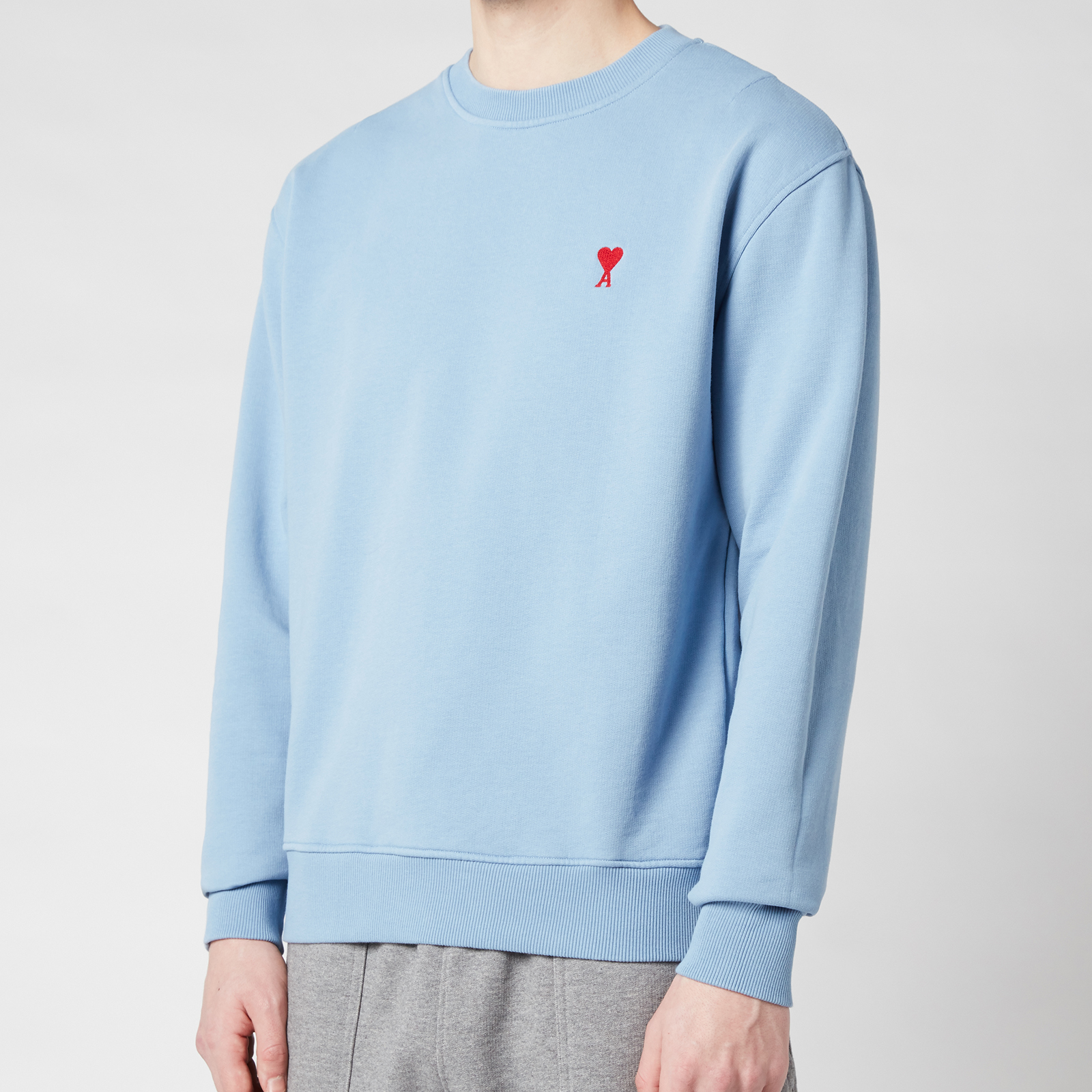 関税込★アミ★AMI★de Coeur Tone-On-Tone Sweatshirt Sky Blue AMI De Coeur Hoodie - Sky Blue - USW202.747450