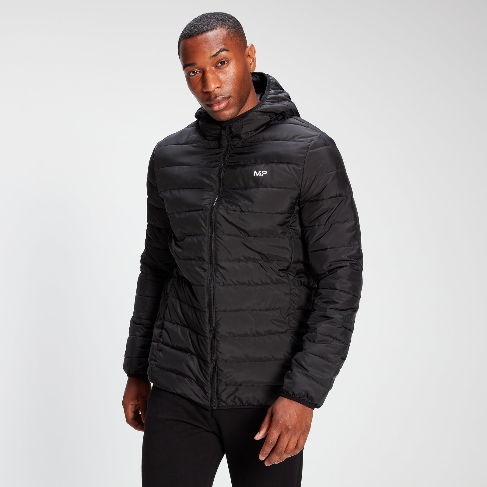 MP Men's Lightweight Hooded Packable Puffer Jacket | Chrome | MP