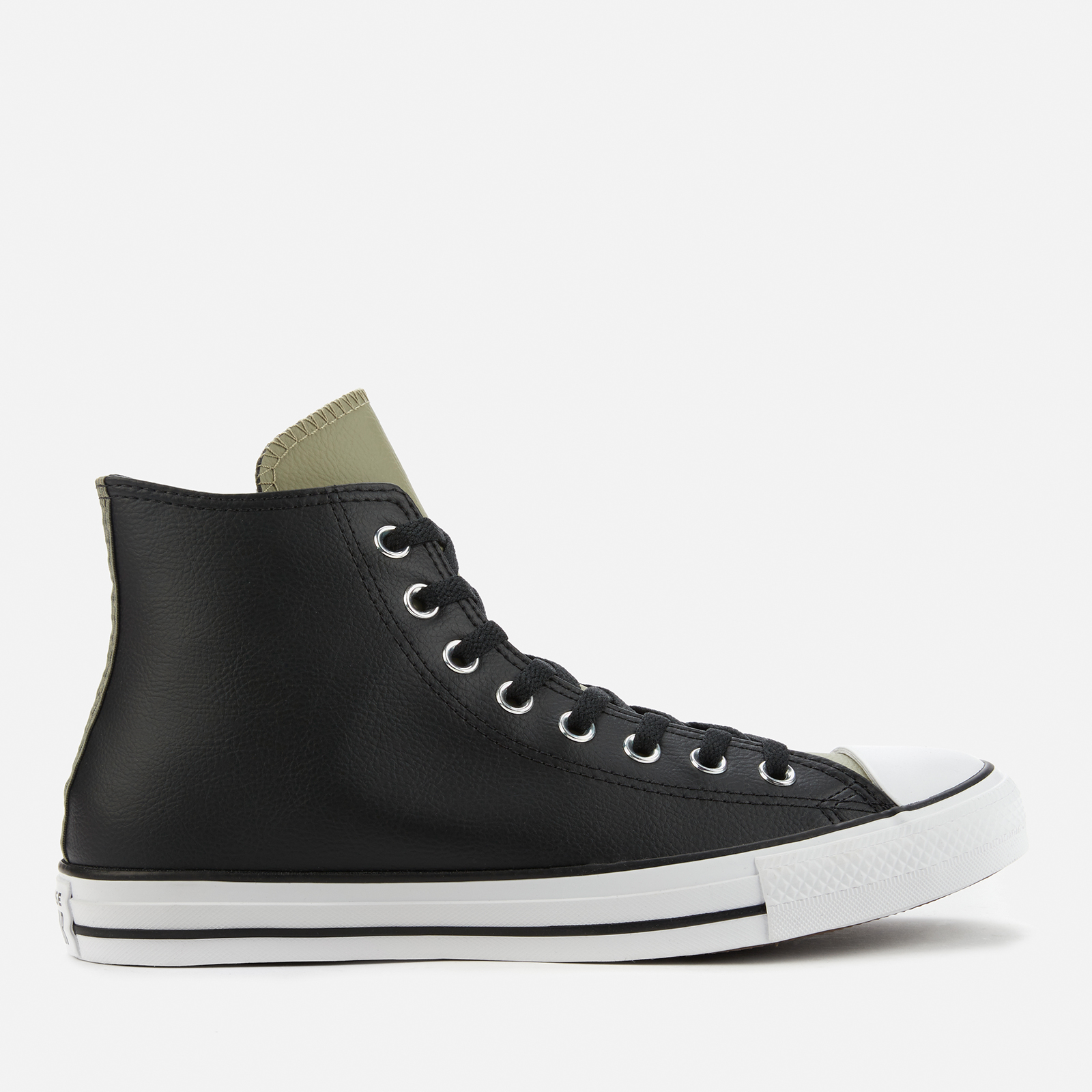 Converse Men s Chuck Taylor All Star Synthetic Leather Hi Top Trainers Black Field Surplus Allsole