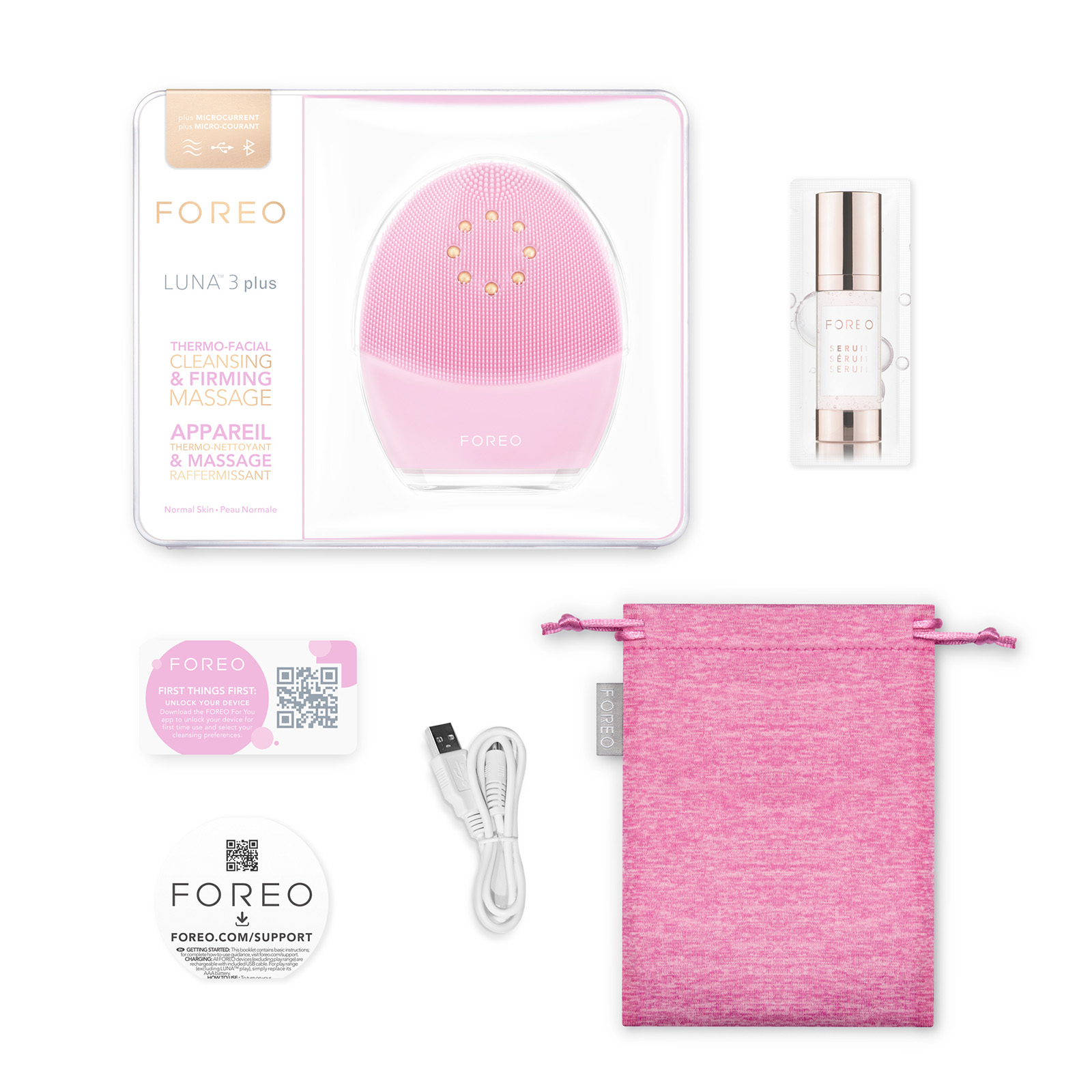 FOREO LUNA 3 Plus thermo-Facial Brush with Microcurrent - Normal