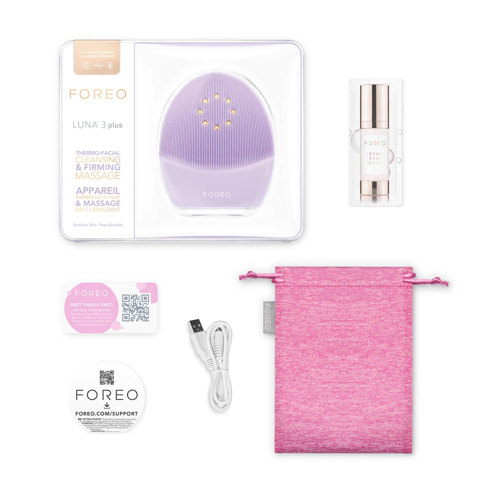 FOREO LUNA 3 Plus thermo-Facial Brush with Microcurrent - Normal