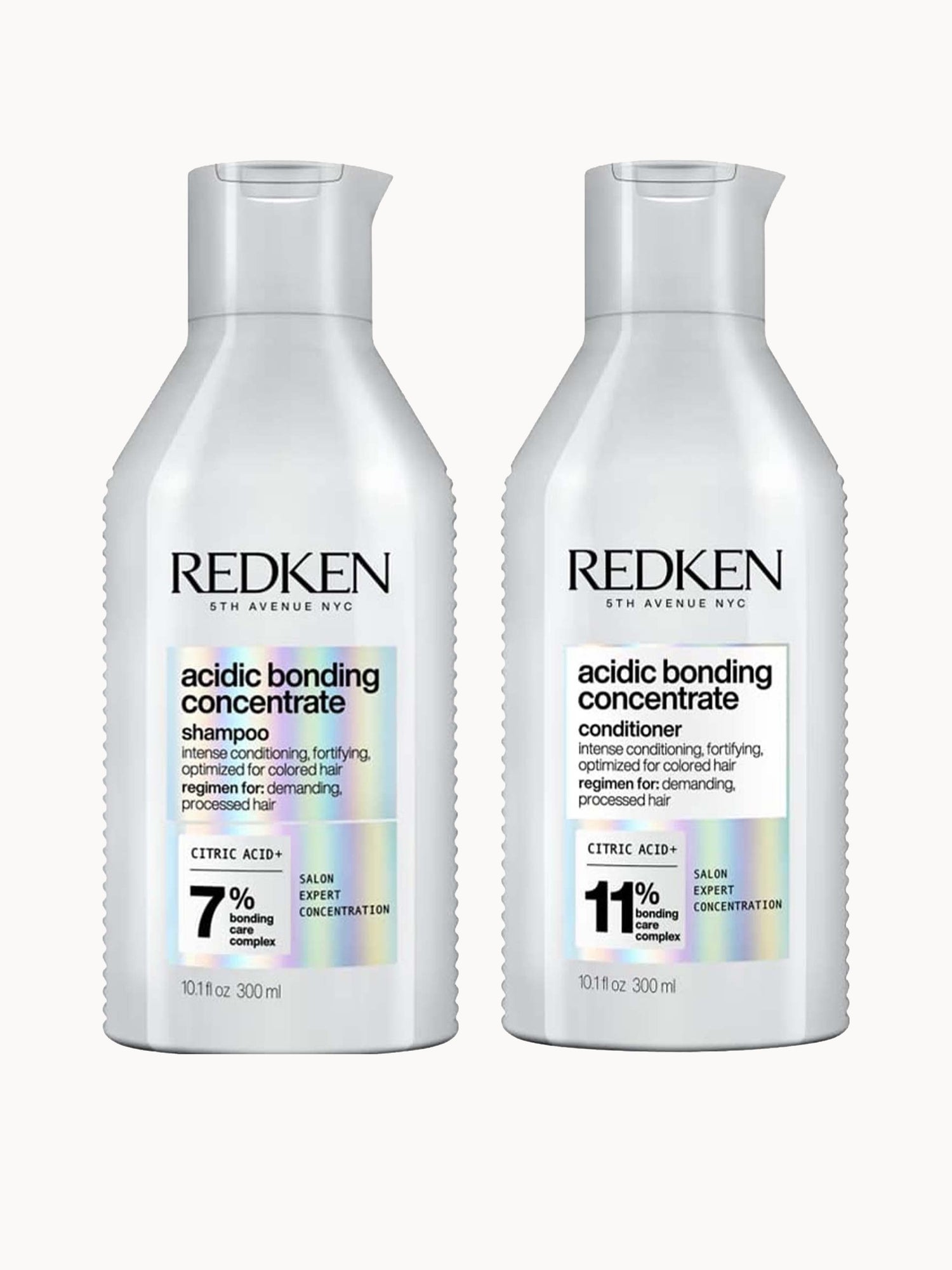 Redken Acidic Bonding Concentrate Shampoo 300ml and Conditioner 300ml Bundle, Bond Repair for Damaged Hair