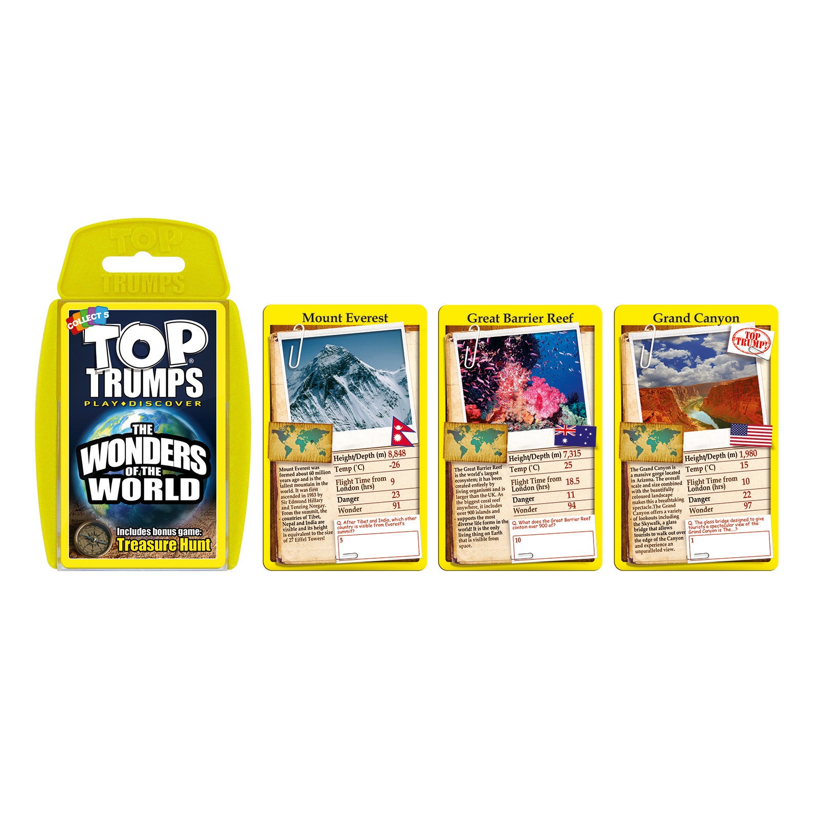 Top Trumps Wonders of the World Classics, découvrez des faits dans ce jeu éducatif comprenant la hauteur du mont Everest, cadeau pour les enfants de 6 ans et plus