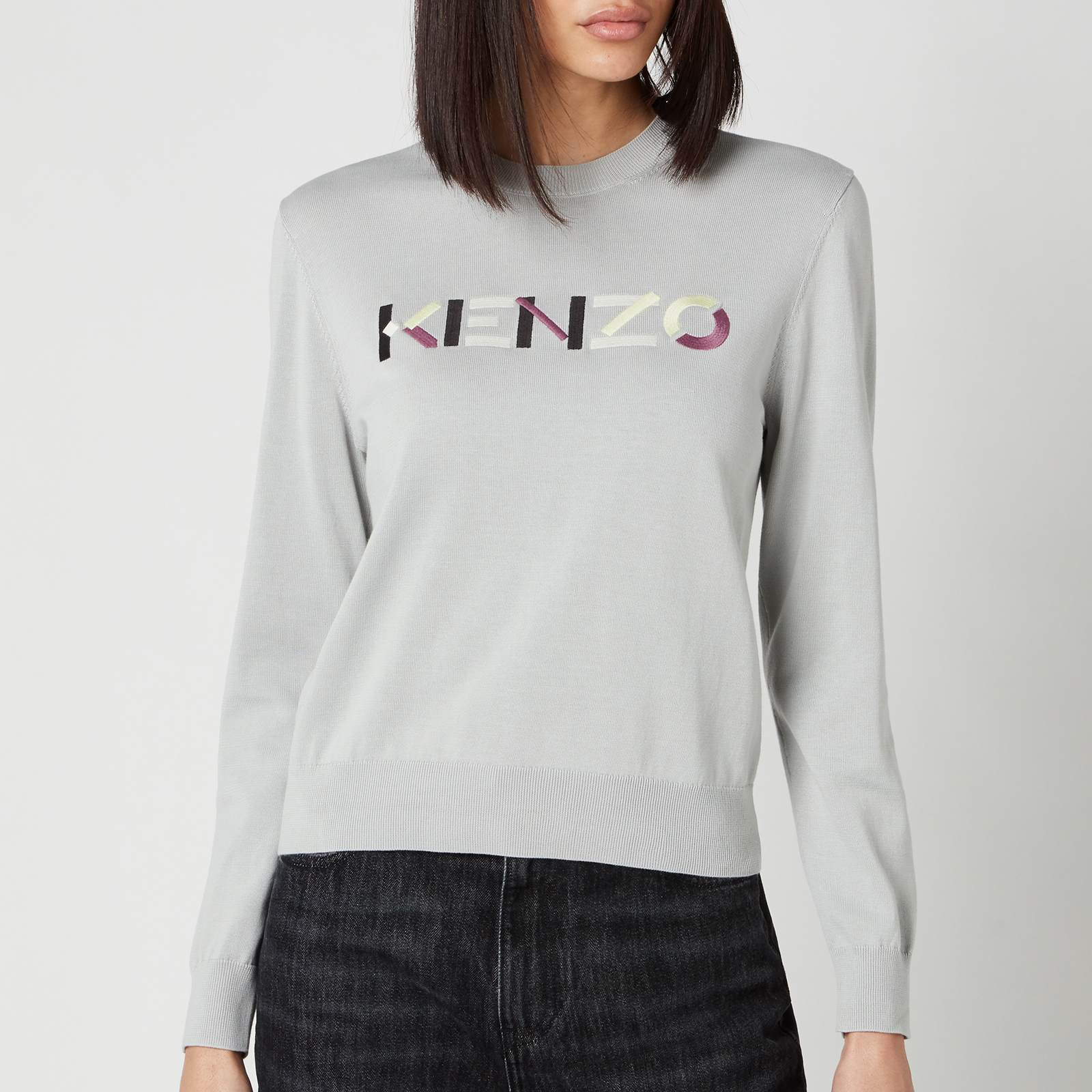 KENZO Women s KENZO Multico Classic Jumper Pale Grey Coggles