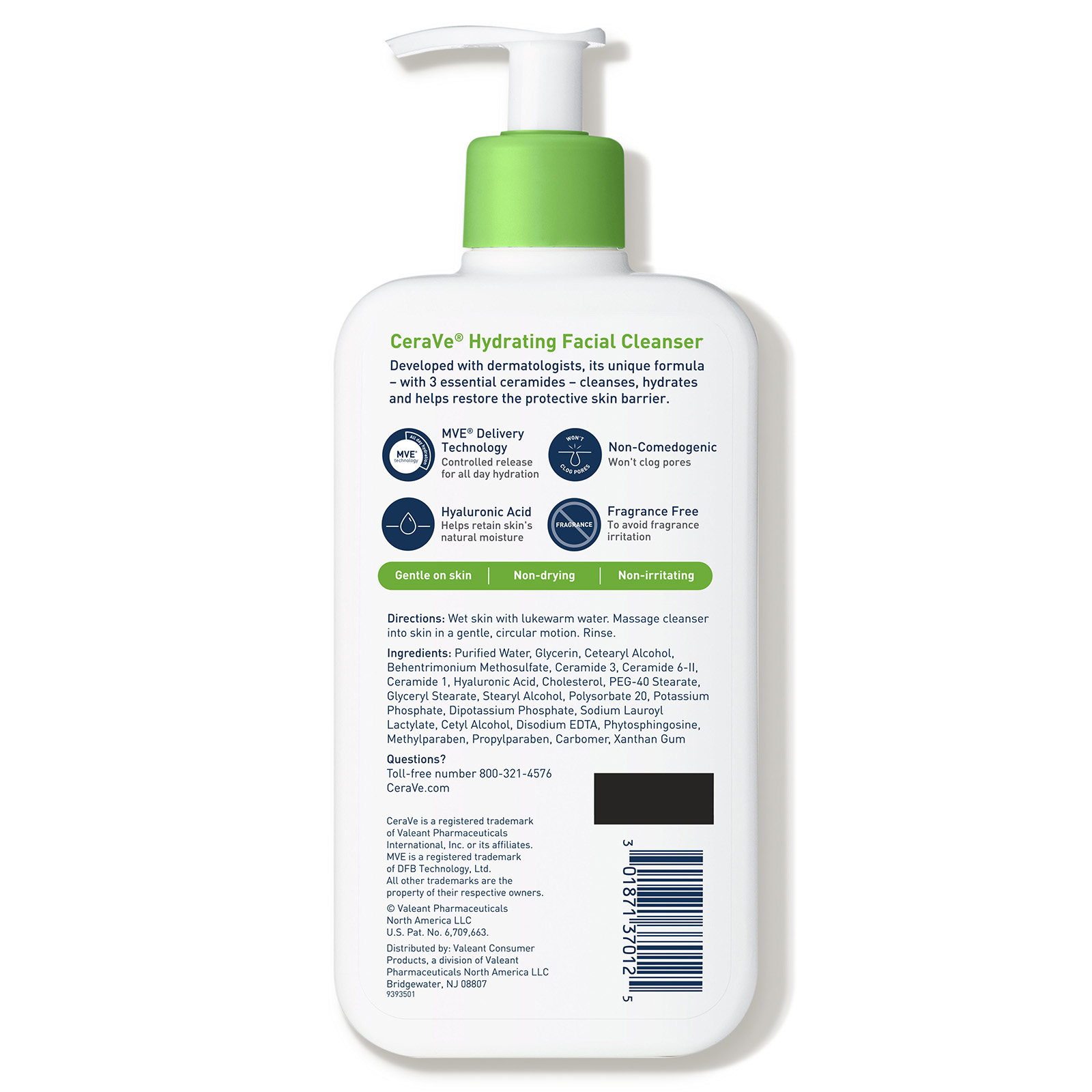 3 pack) CeraVe Foaming Facial Cleanser, Travel Size Face+