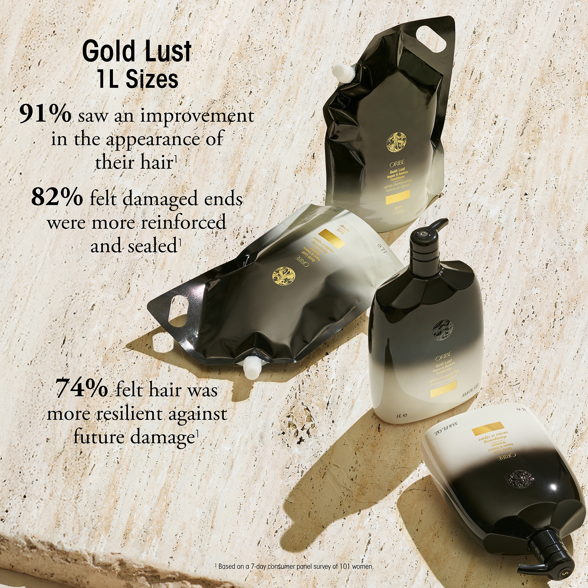 ORIBE Gold Lust リンス・コンディショナー 1L Oribe Gold Lust Repair & Restore Shampoo and Conditioner Duo, 33.8