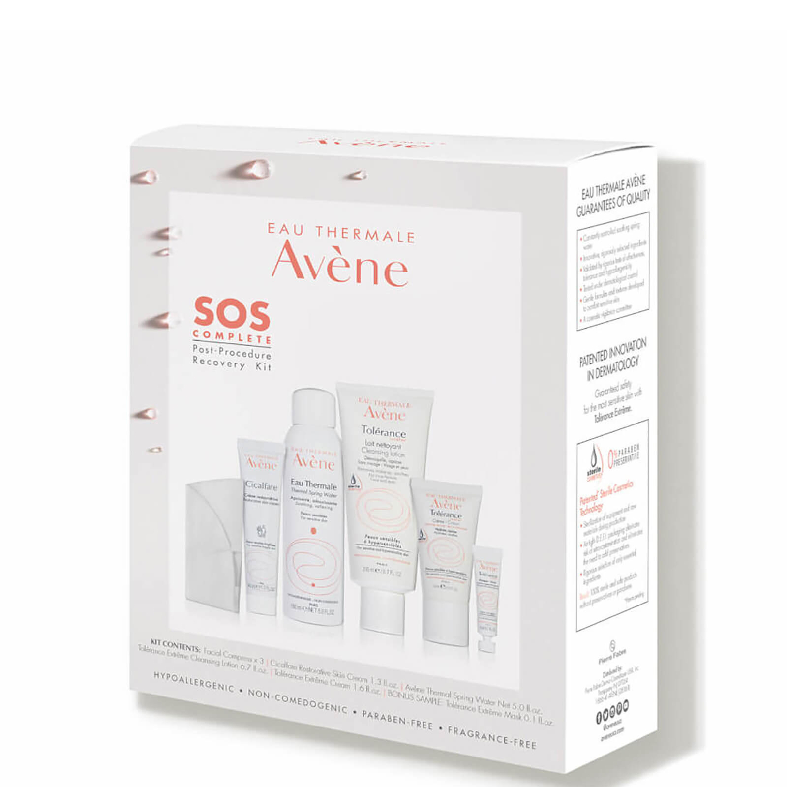 Avene SOS COMPLETE Post-Procedure Recovery Kit (5 piece - $118