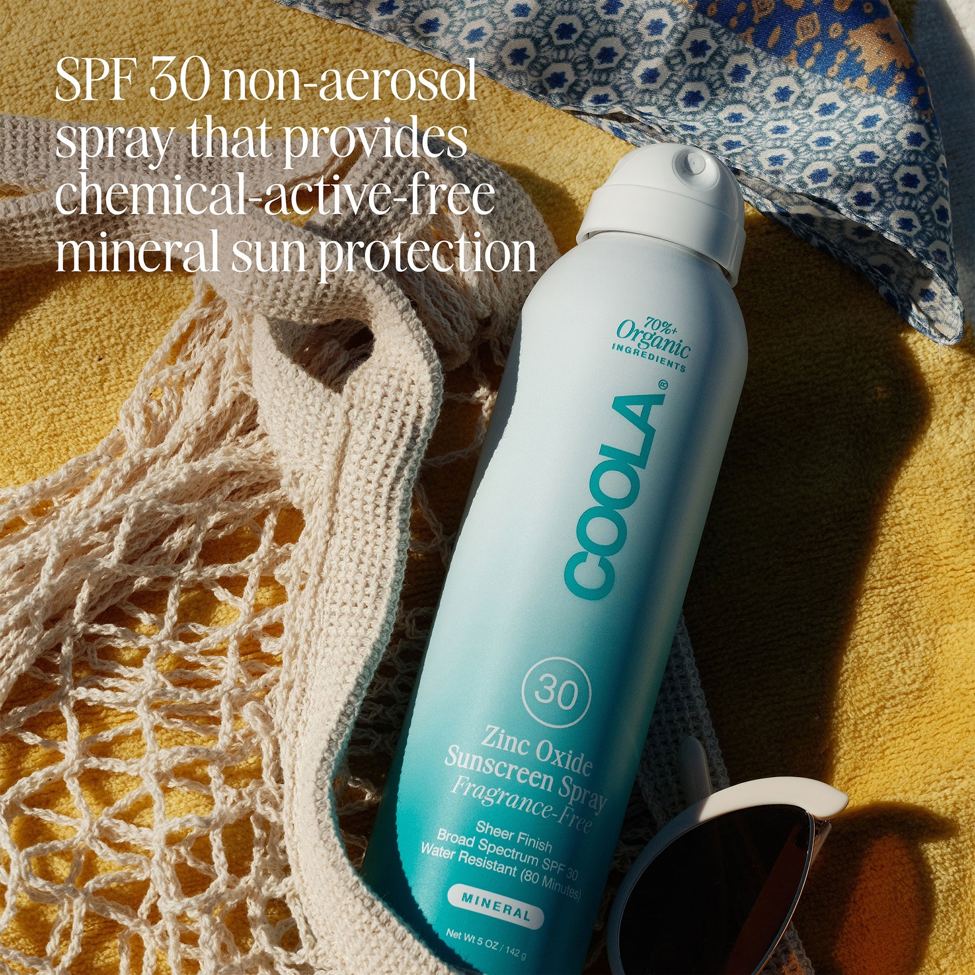 COOLA Mineral Body Organic Sunscreen Fragrance-Free Spray SPF30 5 