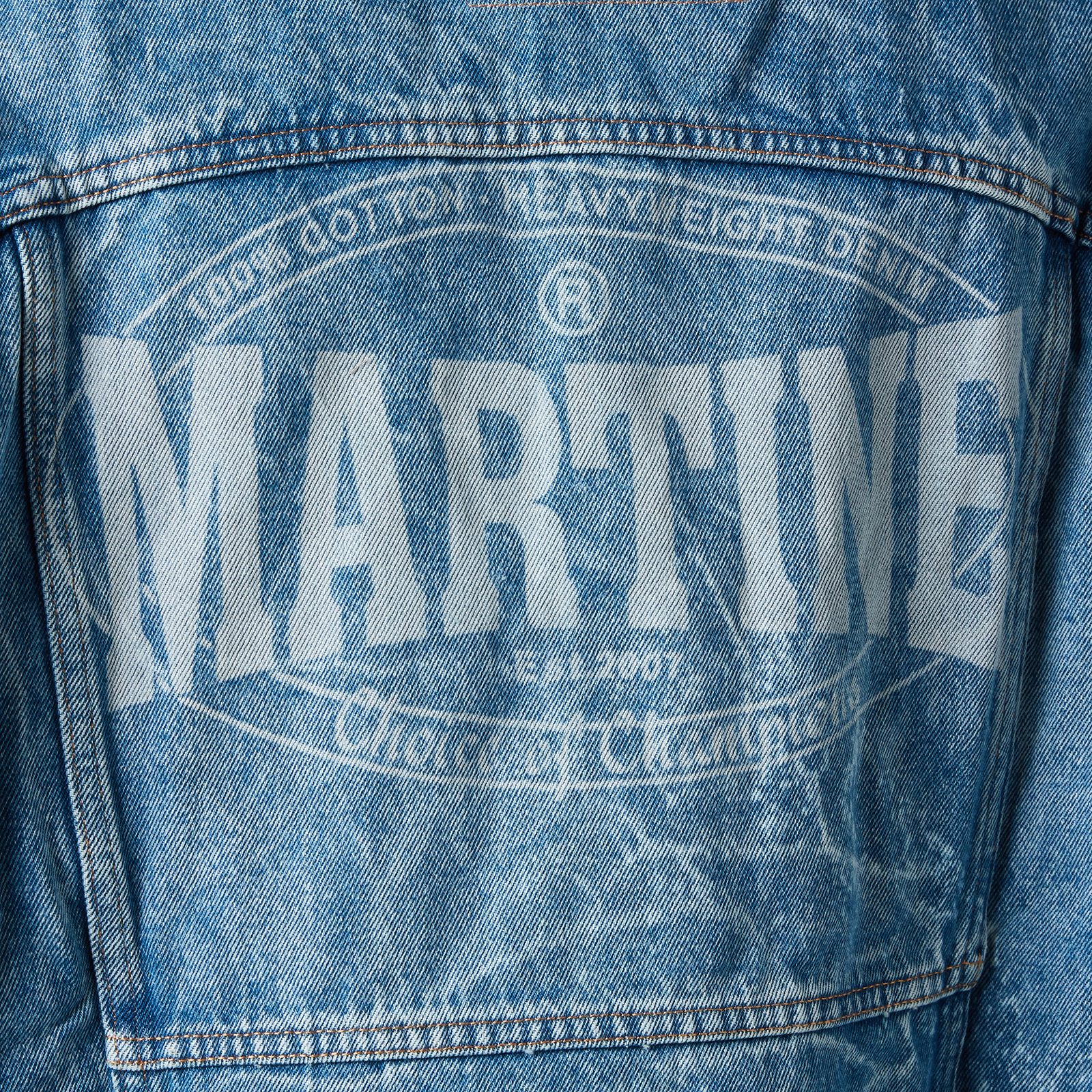 Martine Rose Men's Oversized Denim Jacket - Acid Blue Denim Martine Rose Men's Oversized Denim Jacket - Acid Blue Denim