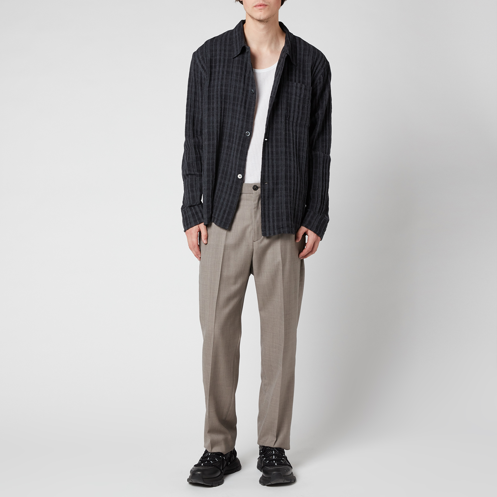 Our Legacy Men's Box Shirt - Asphalt Grey Check - 46/S | Coggles