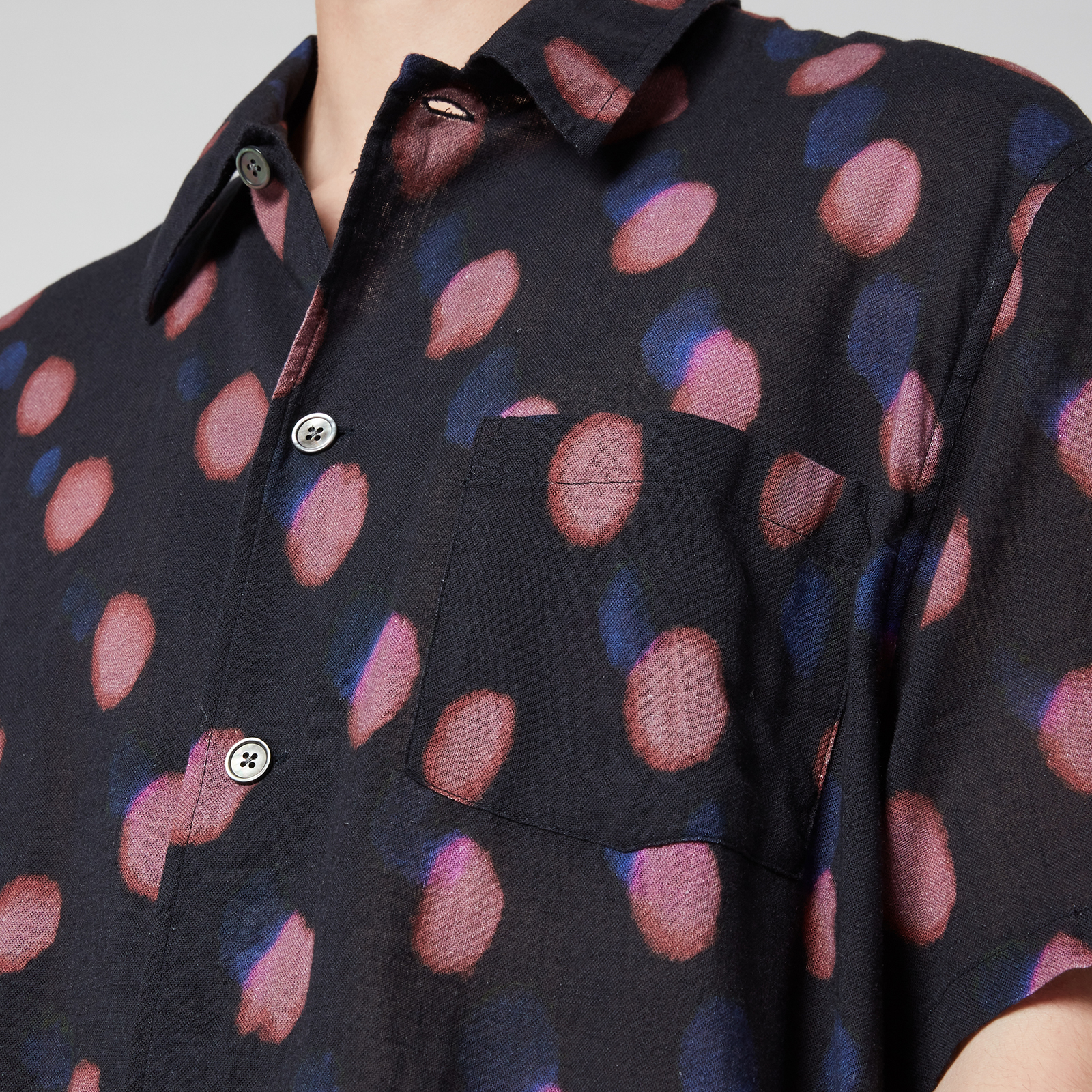 Our Legacy Men's Short Sleeve Box Shirt - Strobe Print - 46 Our Legacy Men's Short Sleeve Box Shirt - Strobe Print - 46