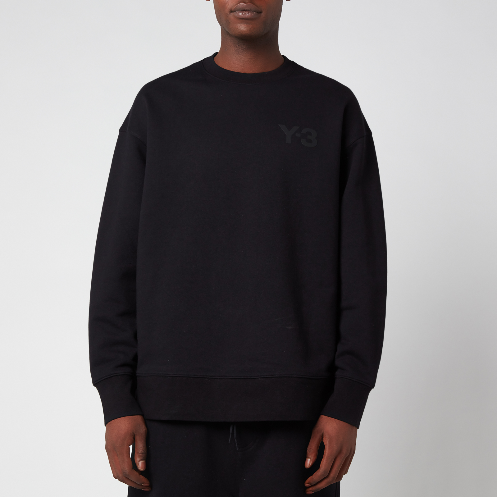 Y-3 Men's Classic Chest Logo Crewneck Sweatshirt - Black | Coggles