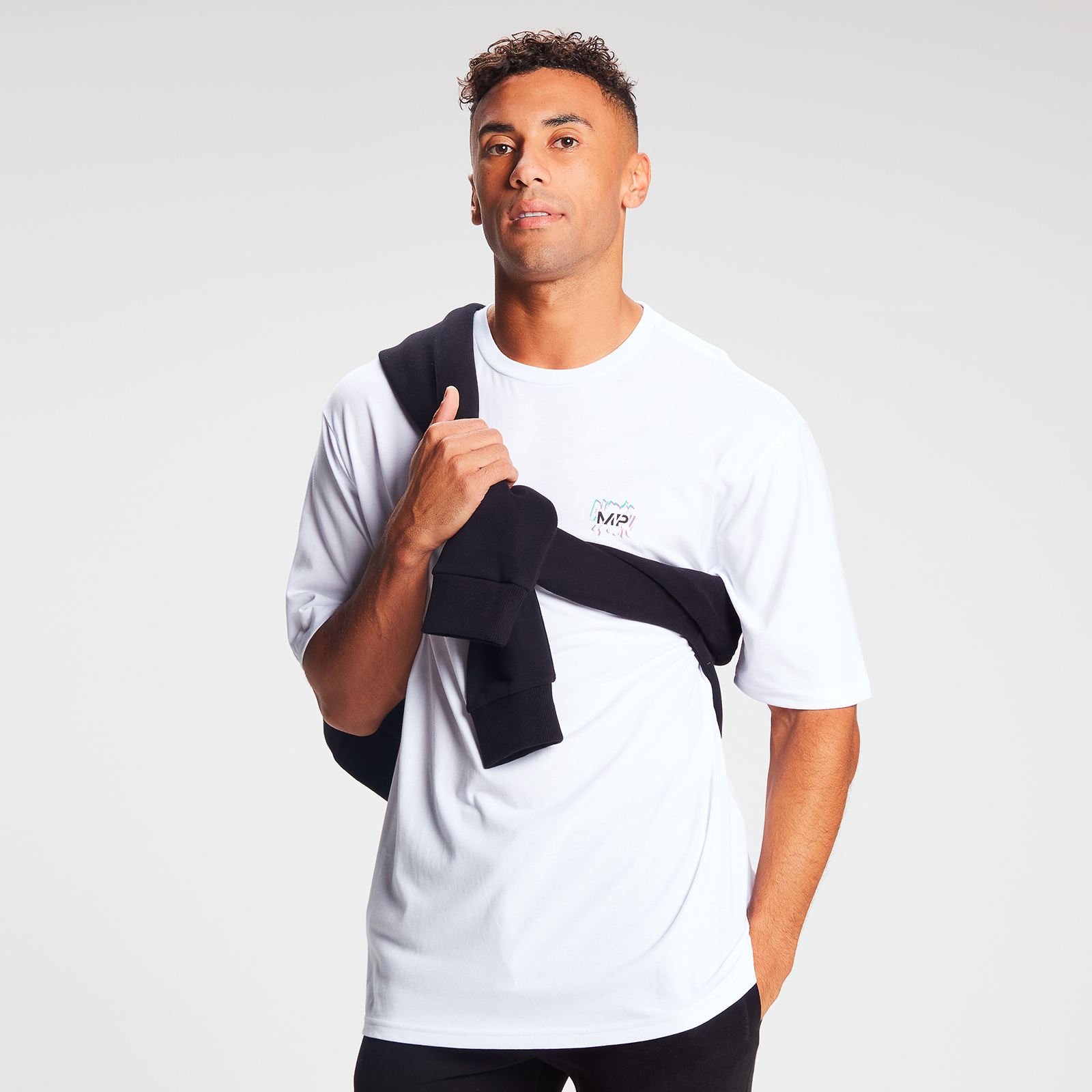 MP メンズ レトロ オーバーサイズド ムーブ Tシャツ - ホワイト