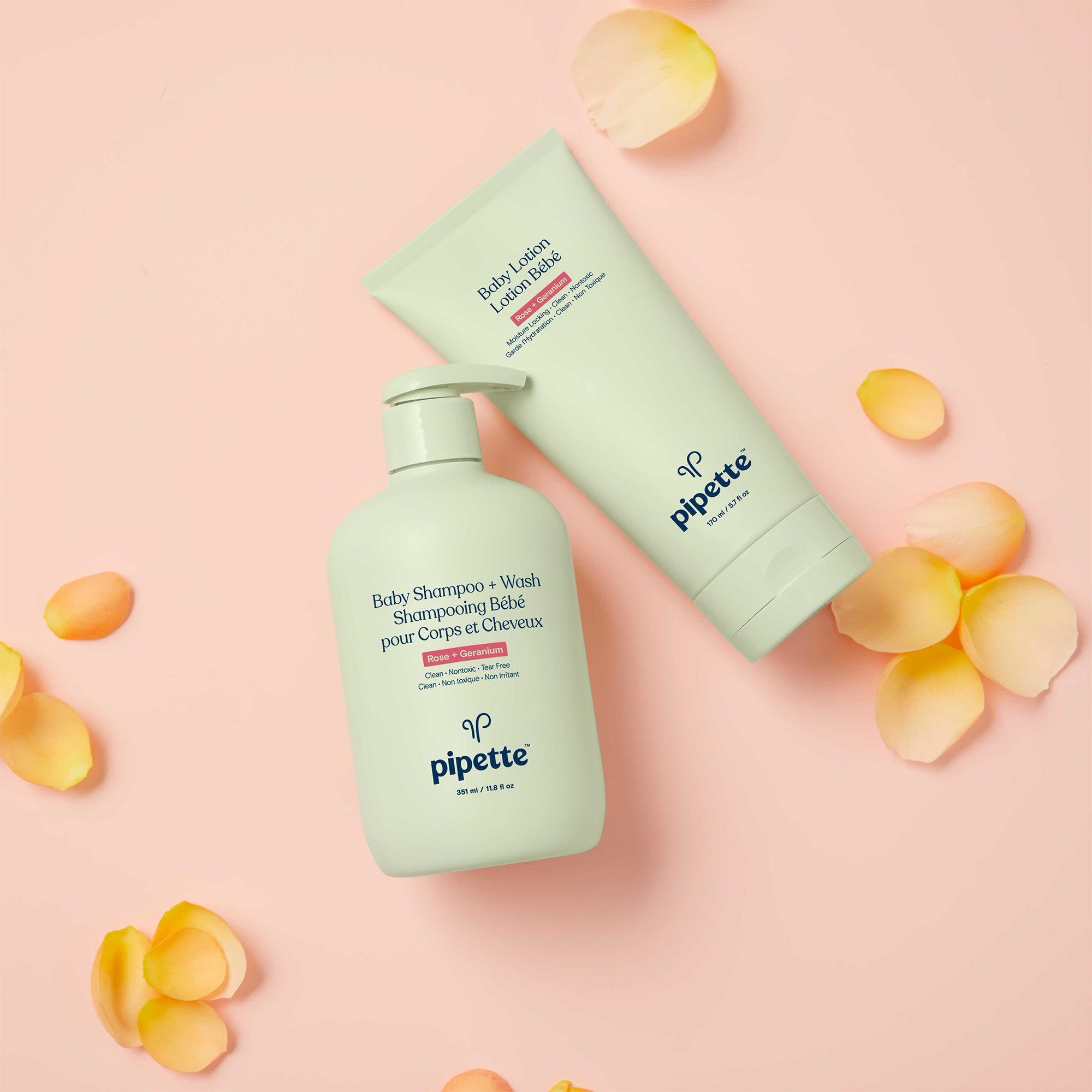 Pipette Baby Shampoo and Wash Rose and Geranium fl oz