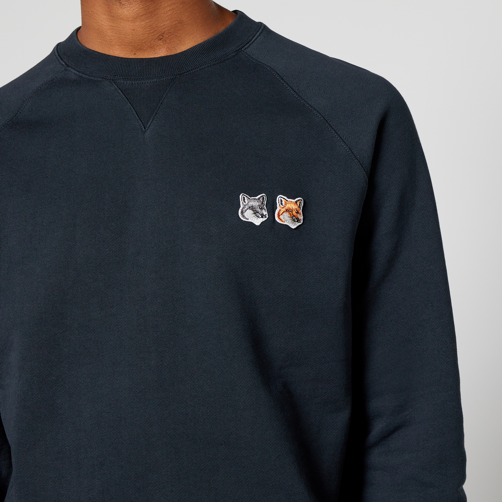 Maison Kitsuné Men's Double Fox Head Patch Sweatshirt