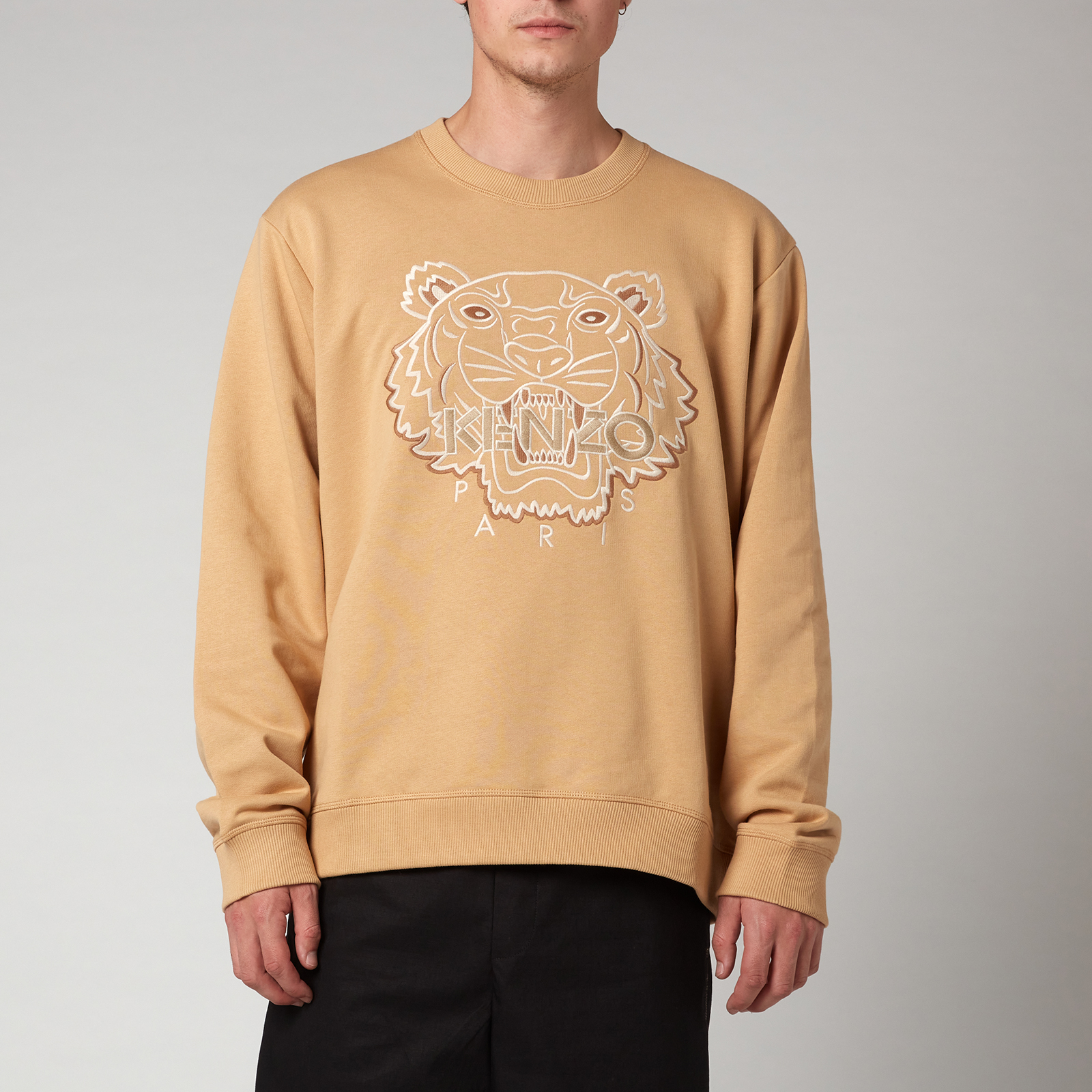 KENZO Men s Tiger Seasonal Sweatshirt Dark Beige Coggles