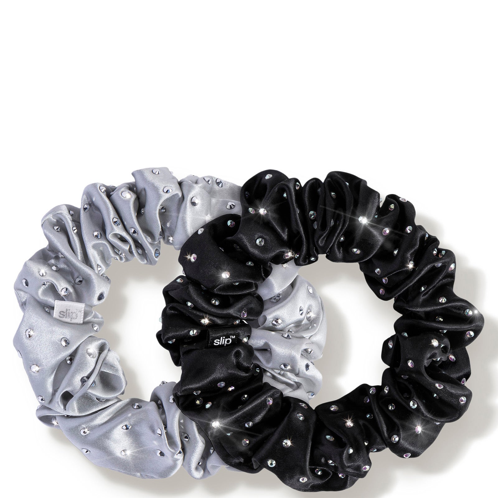 Slip Crystal Scrunchie Set Stardust slip Crystal Scrunchie set Stardust 1x White and 1x Bronze  main image 3