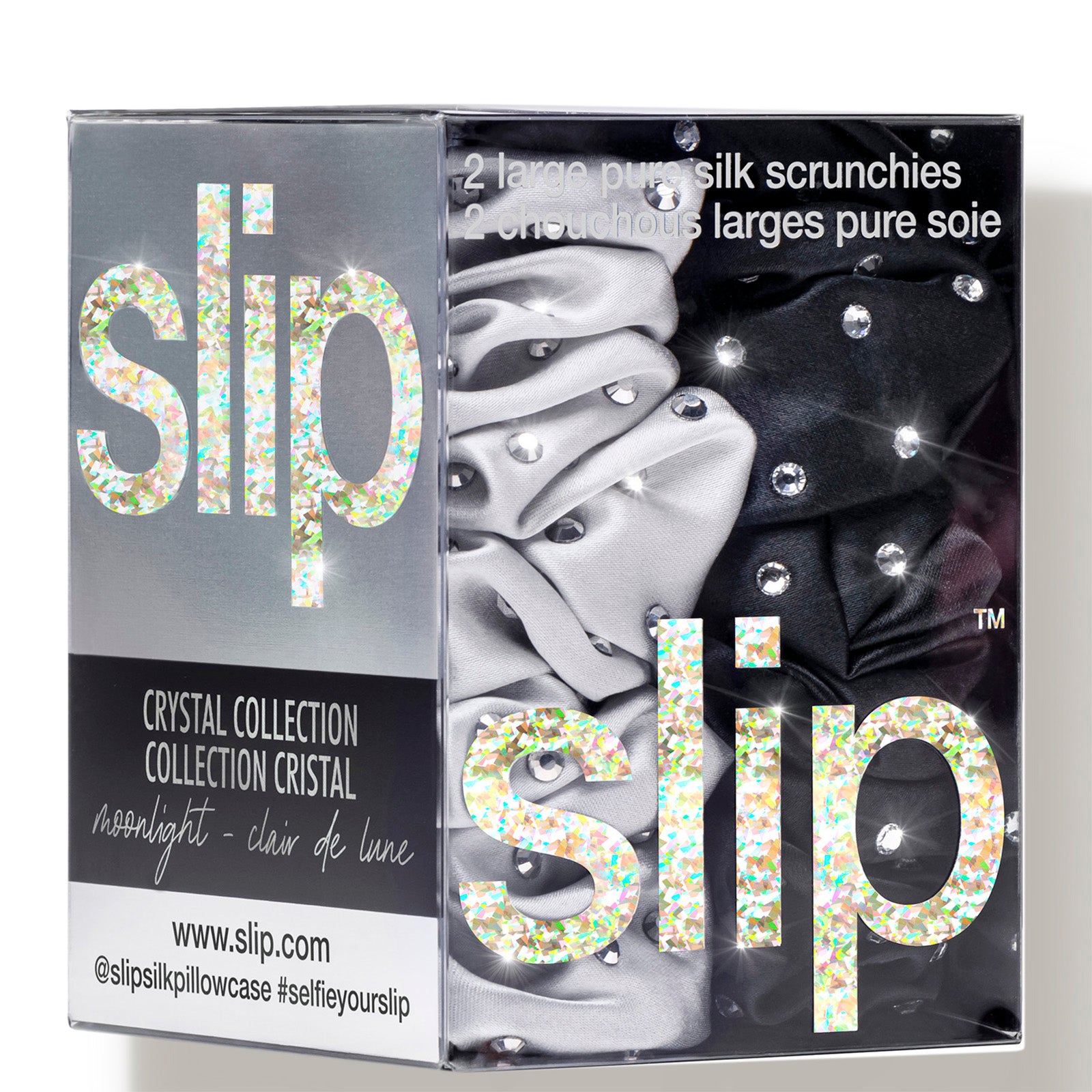 Slip Crystal Scrunchie Set Stardust slip Crystal Scrunchie set Stardust 1x White and 1x Bronze  main image 2