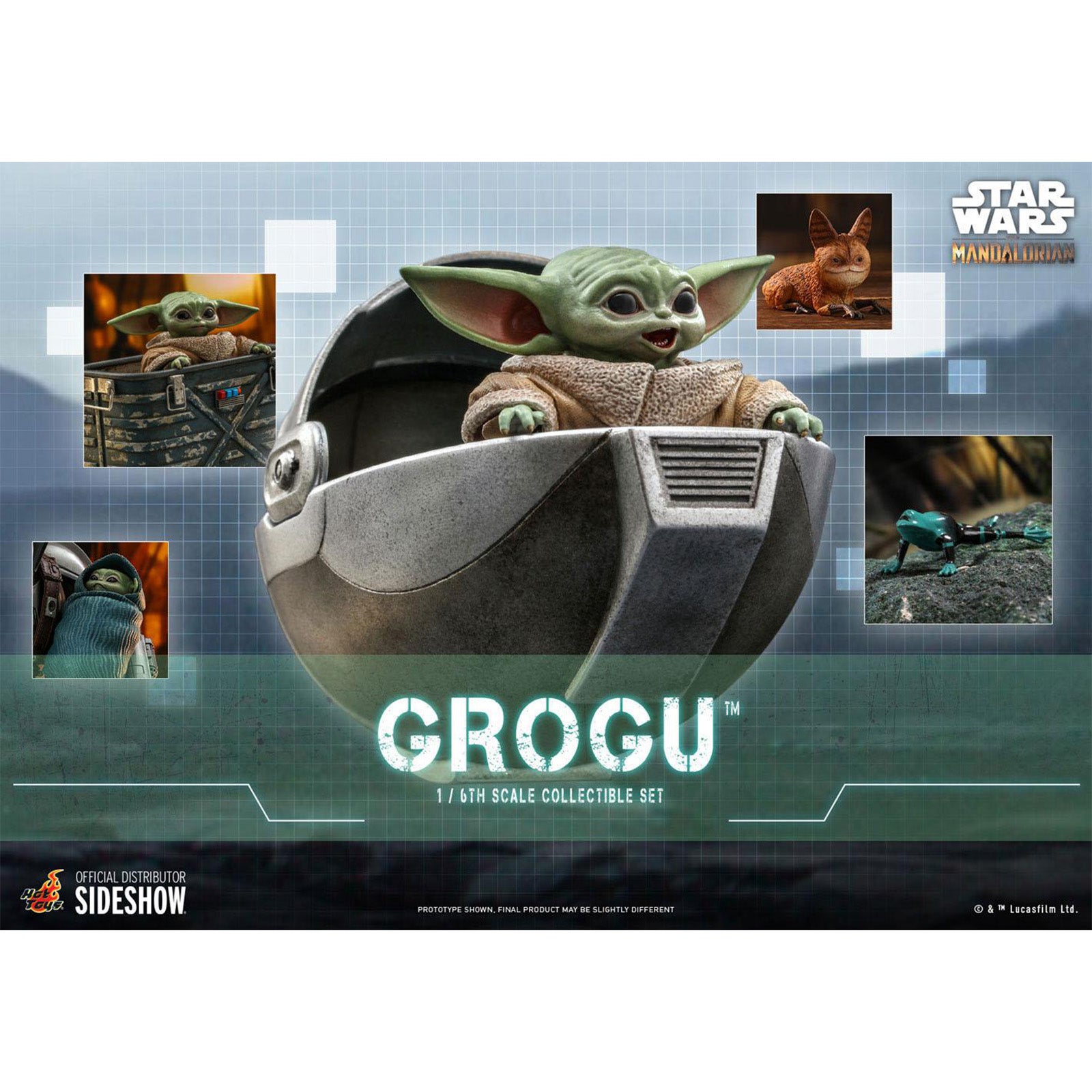 Hot Toys Star Wars The Mandalorian Action Figures 1/6 Grogu | Zavvi UK