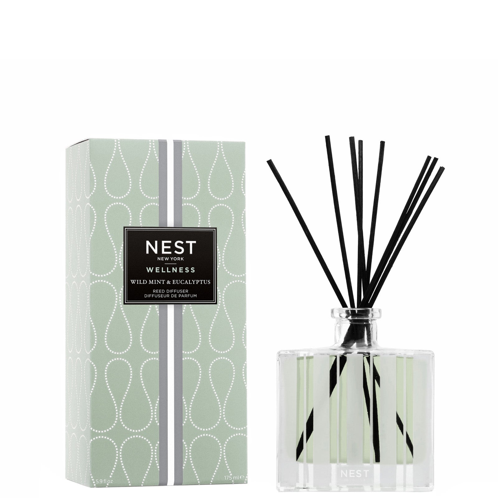Nyx Reed Diffuser NEST New York Wild Mint and Eucalyptus Reed Diffuser 175ml | Cult Beauty