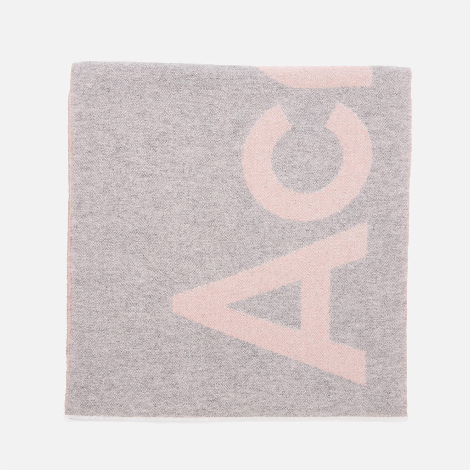 Acne Studios Men's Jacquard Logo Scarf - Light Pink/Grey Acne Studios Men's Jacquard Logo Scarf - Light Pink/Grey