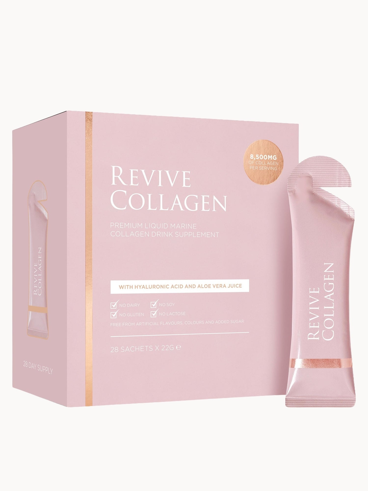 Revive Collagen Premium Liquid Hydrolysed Marine Collagen Drink - 28 Sachets