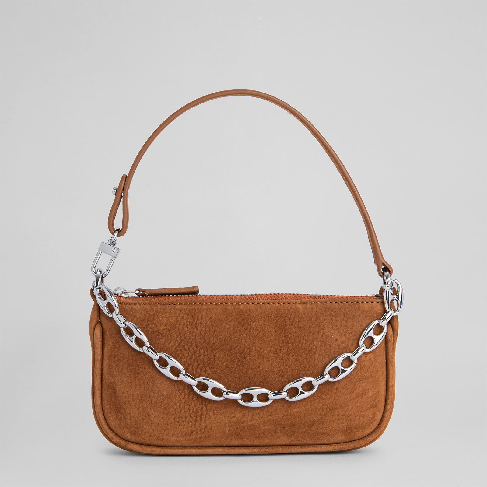 BY FAR Women's Mini Rachel Suede Bag - Brandy | Coggles