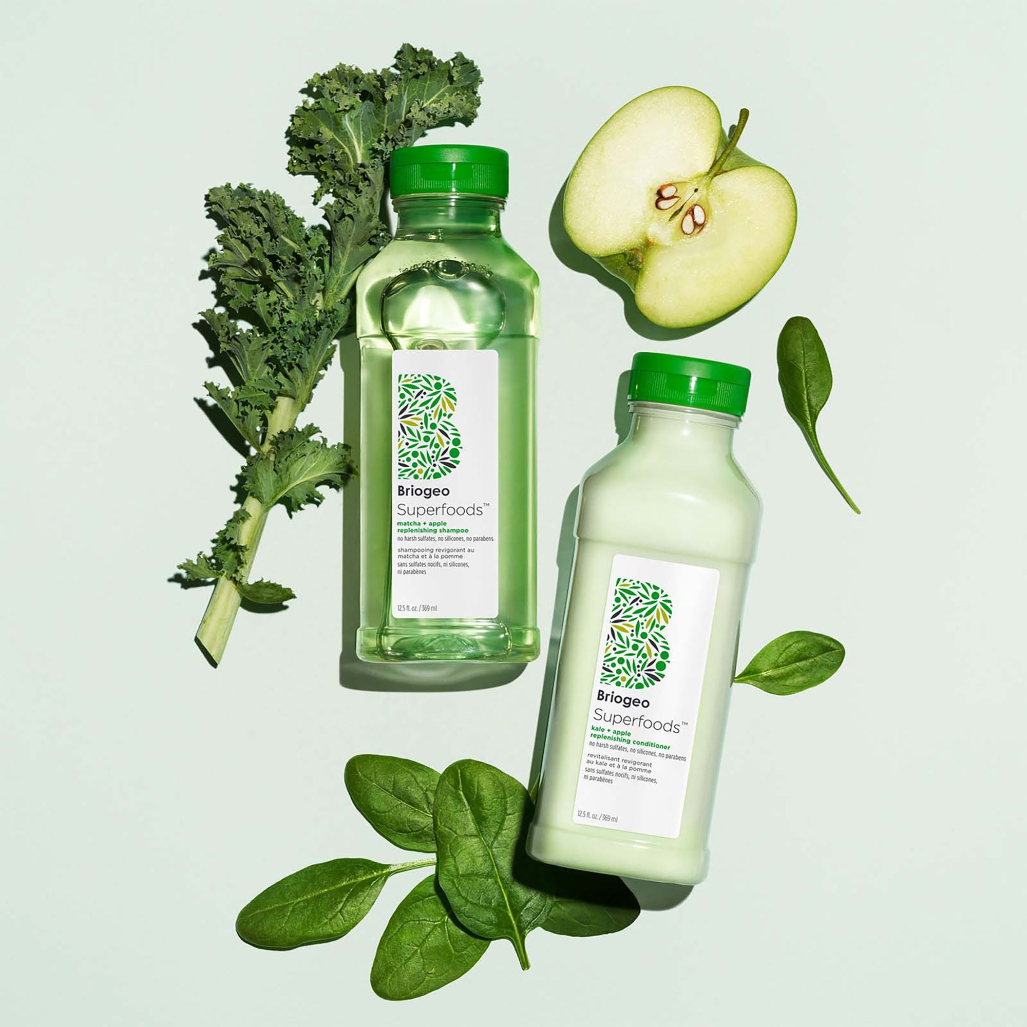 Briogeo Superfoods Apple Matcha and Kale Replenishing Shampoo and