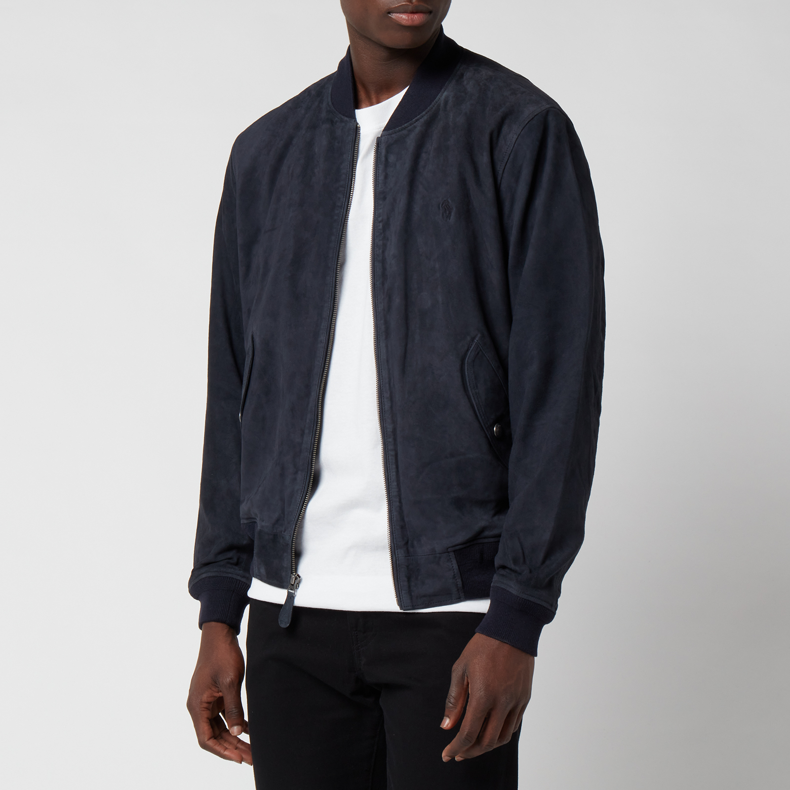 Polo Ralph Lauren Men's Suede Bomber Jacket - Collection Navy - S | Coggles